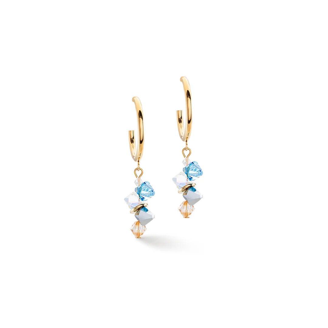 Coeur De Lion - RADIENCE Gold Shimmering Turquoise Crystals Earrings