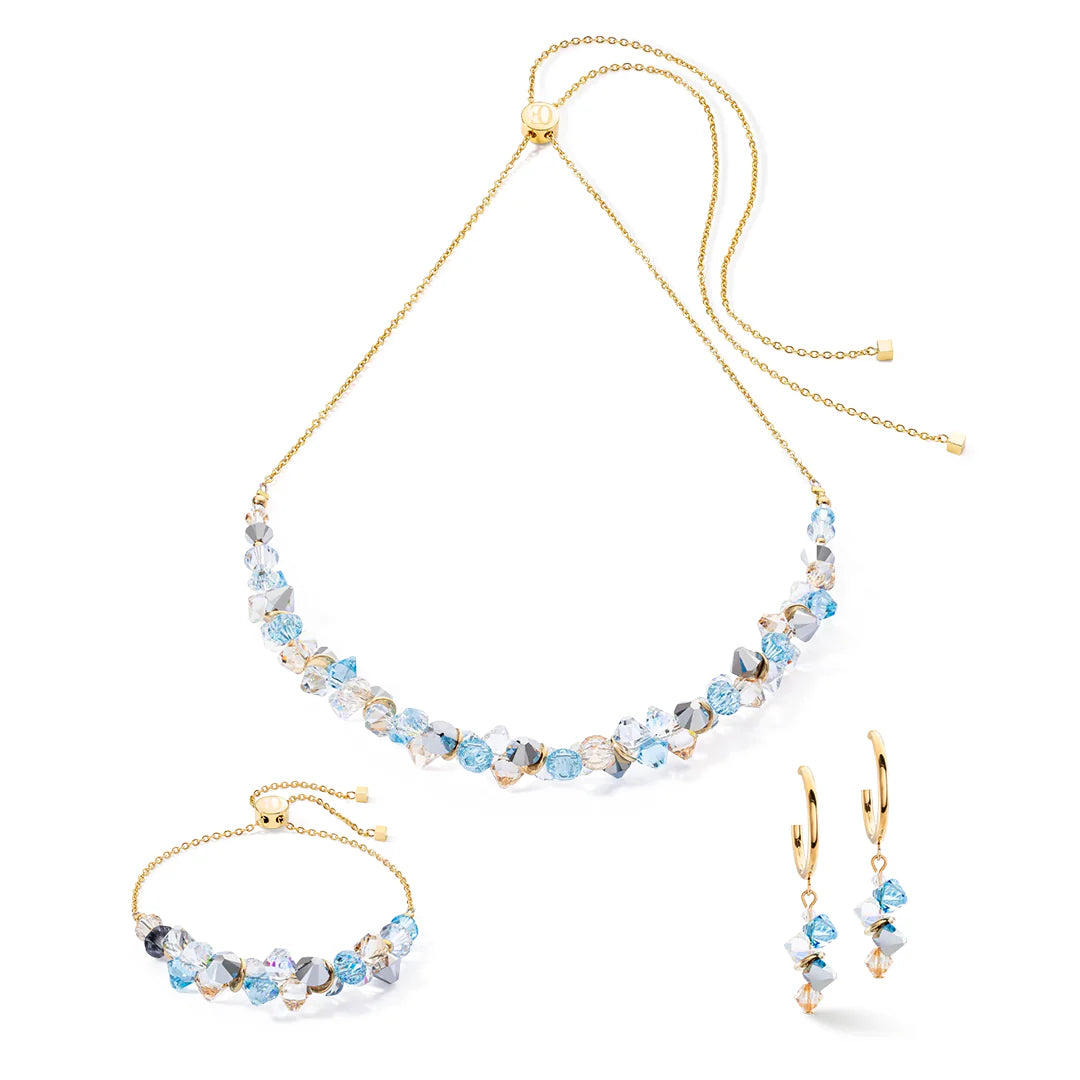 Coeur De Lion - RADIENCE Gold Shimmering Turquoise Crystals Earrings