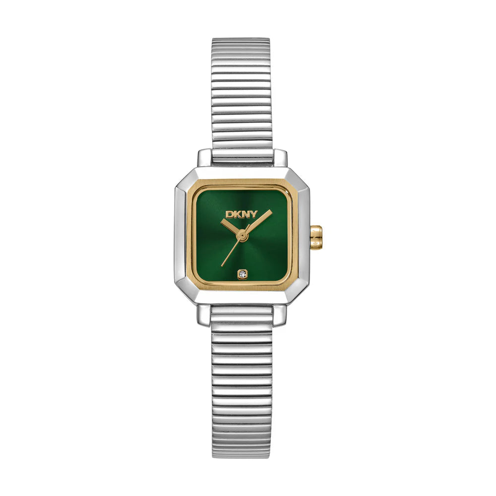 DKNY Green Dial Two Tone Silver Gold Ladies Watch