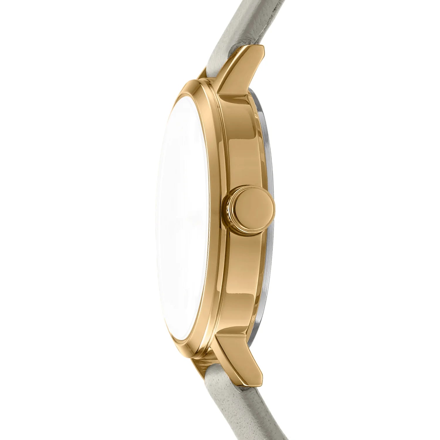 DKNY Soho Glitz Grey Leather Strap Ladies Watch