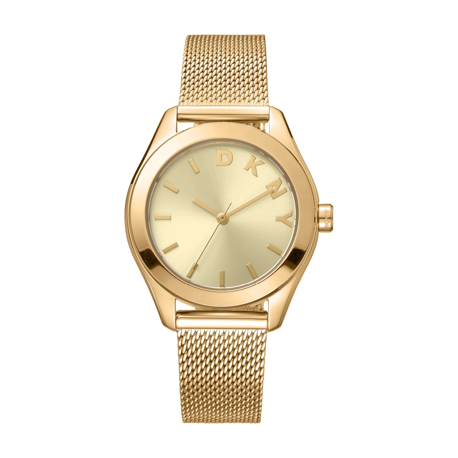 DKNY Astoria Logo Champagne Dial Stainless Steel Ladies Watch