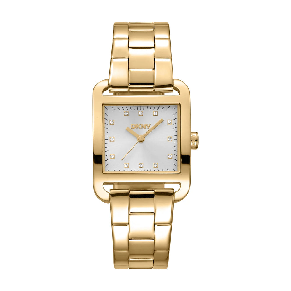 DKNY City Midi Silver Dial Gold Stainless Steel Watchl Ladies Watch