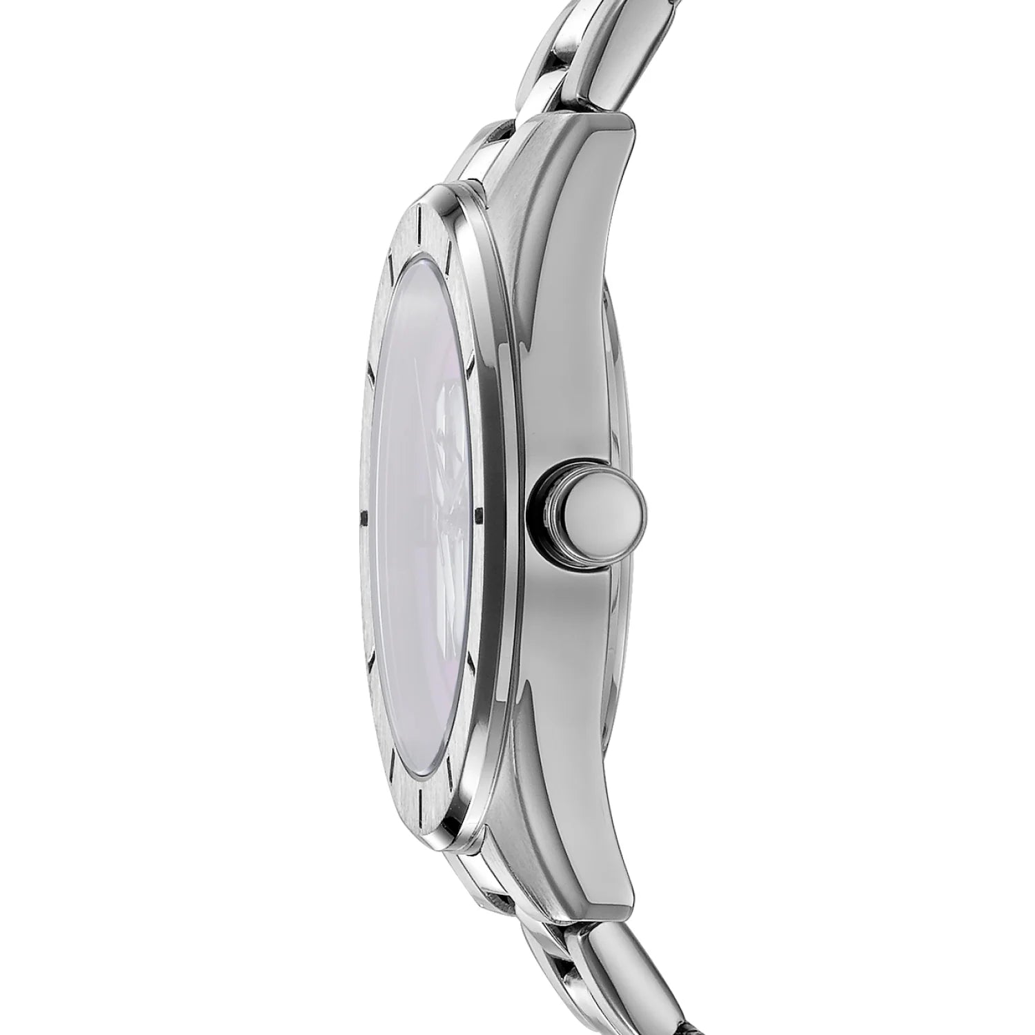 DKNY Logo Chambers Silver Dial Stainless Steel Ladies Watch