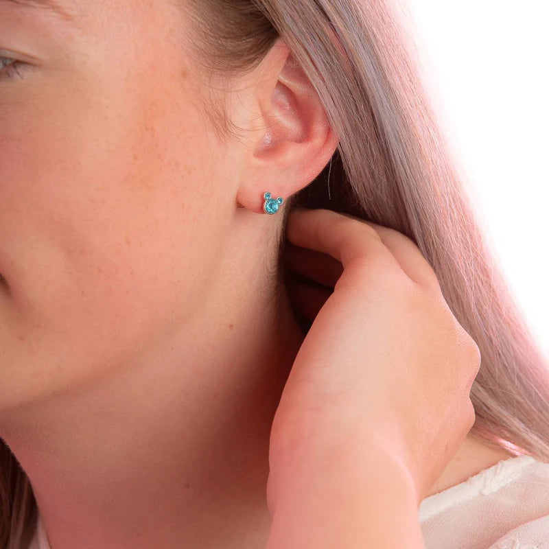 Disney Mickey Mouse Birthstone Stud Earrings