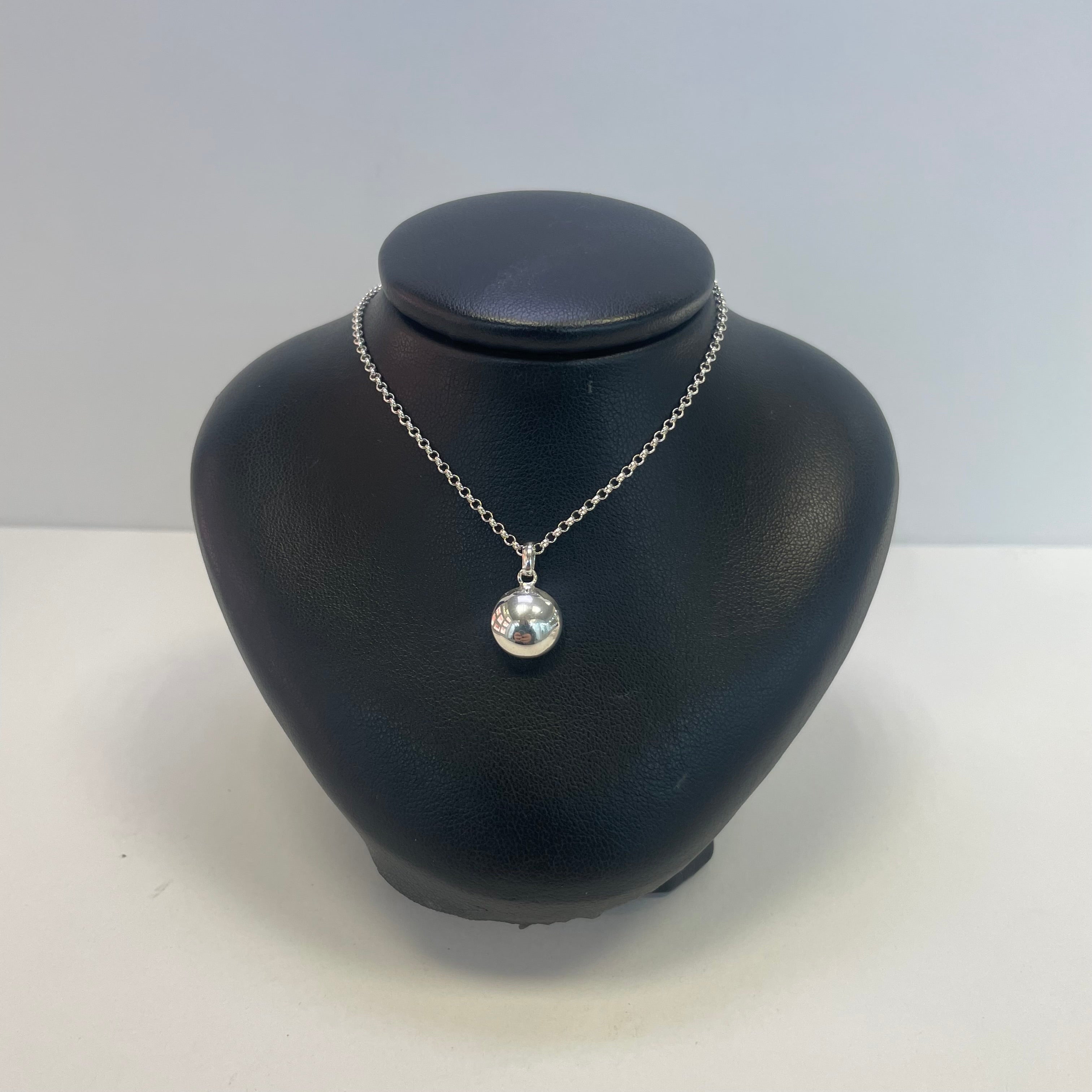 Dannielle Sterling Silver Domed Pendant Necklace