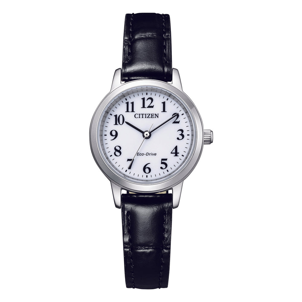 Citizen Ladies Black Leather Dress Watch