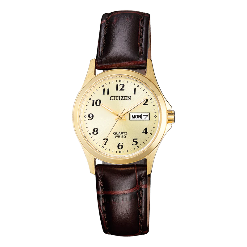 Citizen Ladies Soft Brown Ox Hide Leather Dress Watch