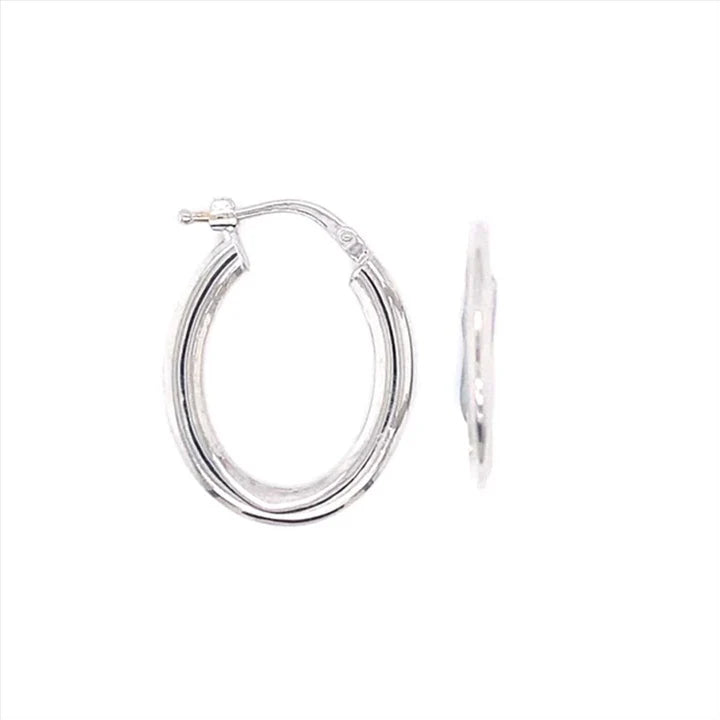 White Tube Hoops