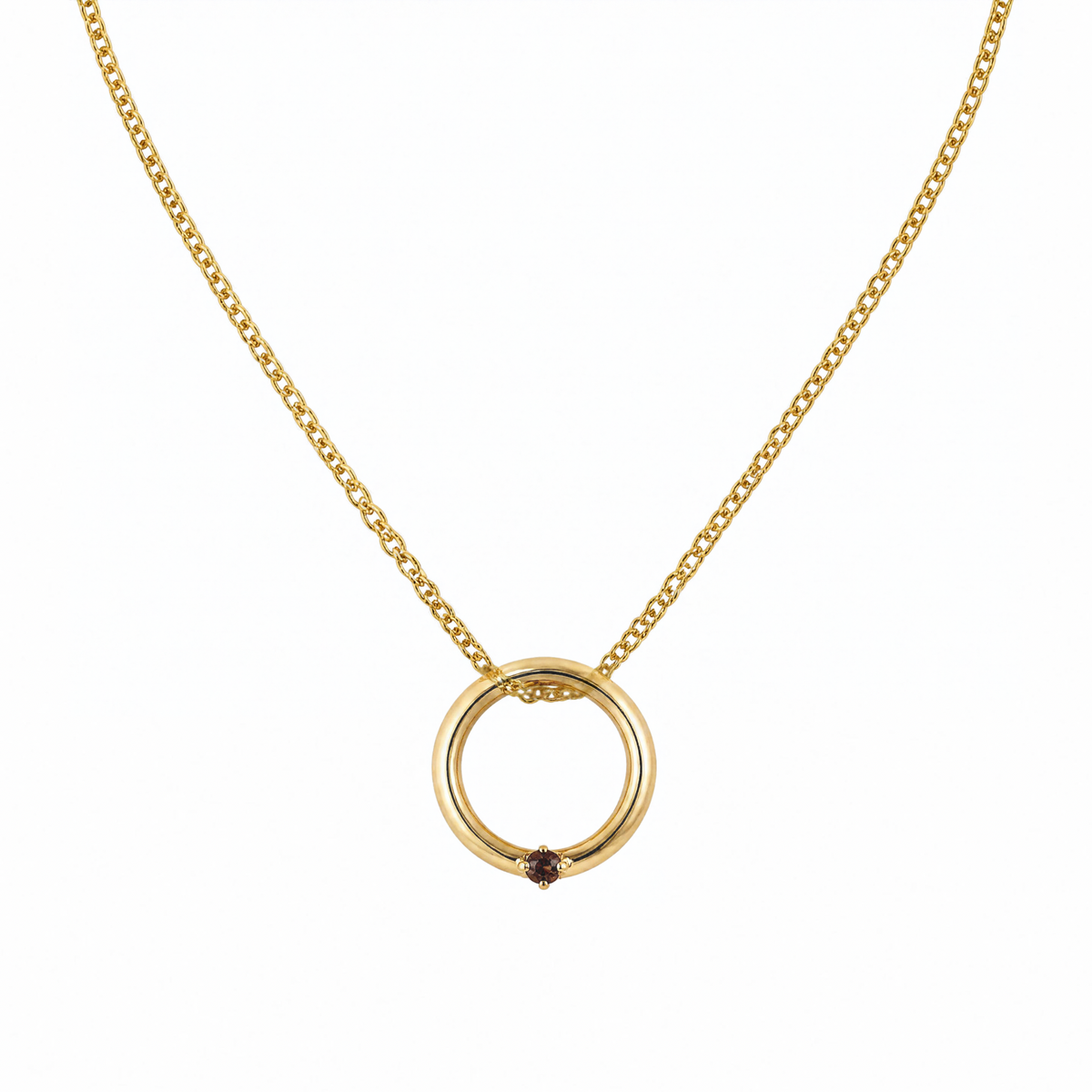 Endless Love 9ct Yellow Gold Chocolate Diamond Pendant Necklace