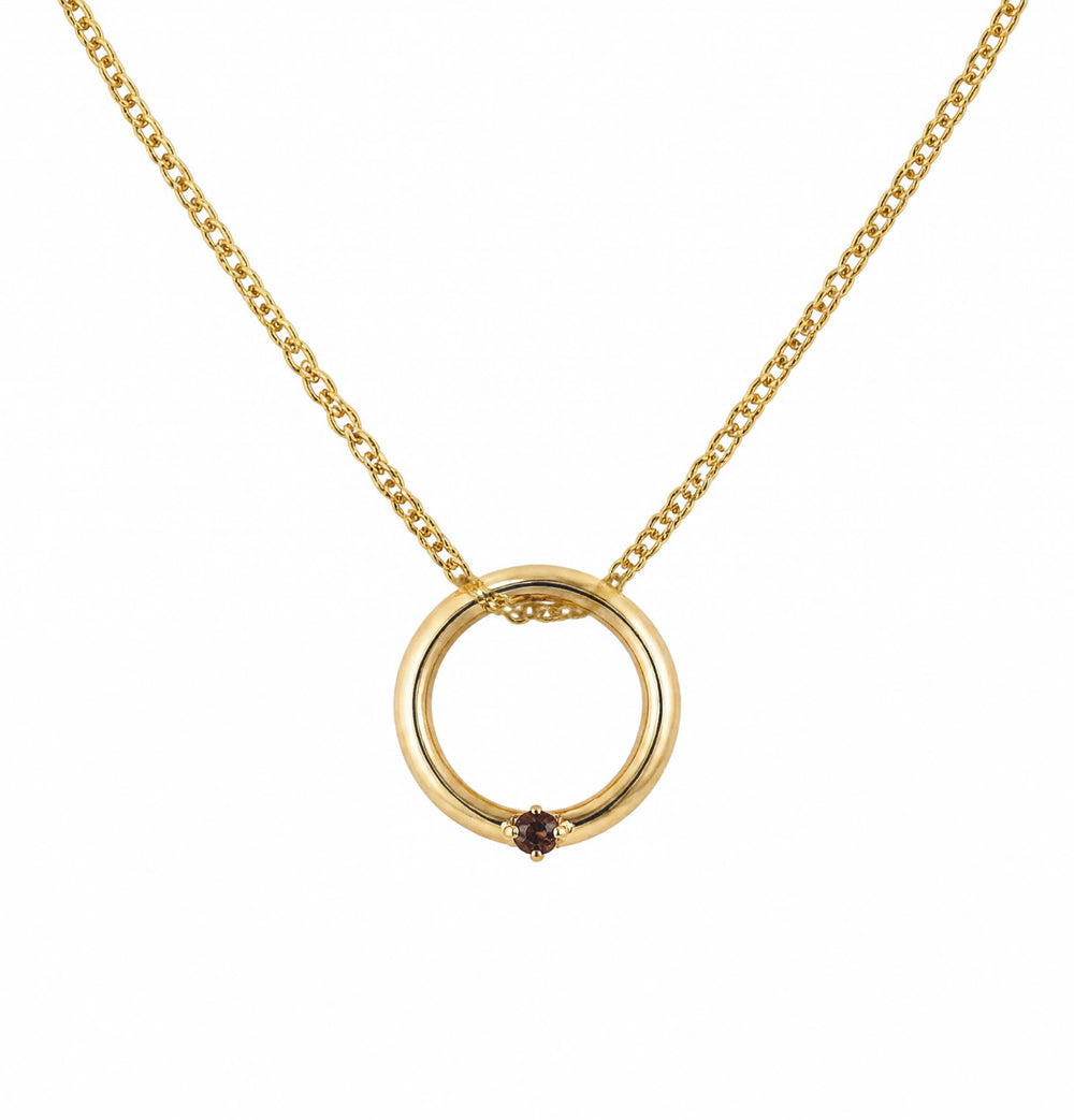 Endless Love 9ct Yellow Gold Chocolate Diamond Pendant Necklace