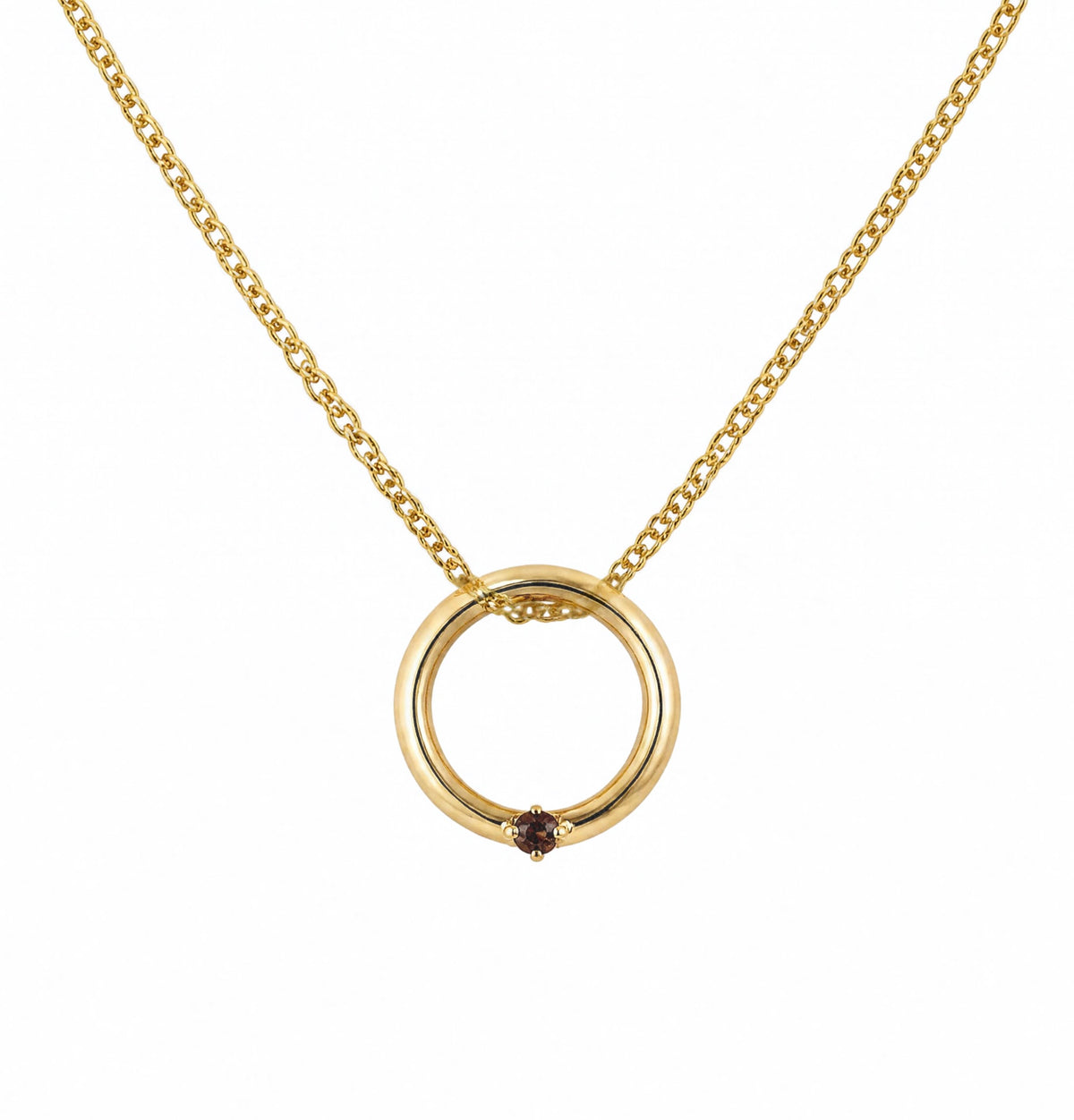 Endless Love 9ct Yellow Gold Chocolate Diamond Pendant Necklace