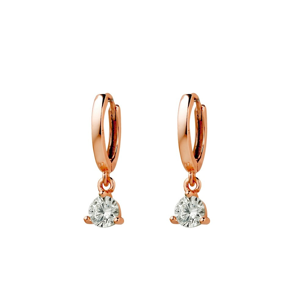 Esme CZ Dangle Huggie Earrings