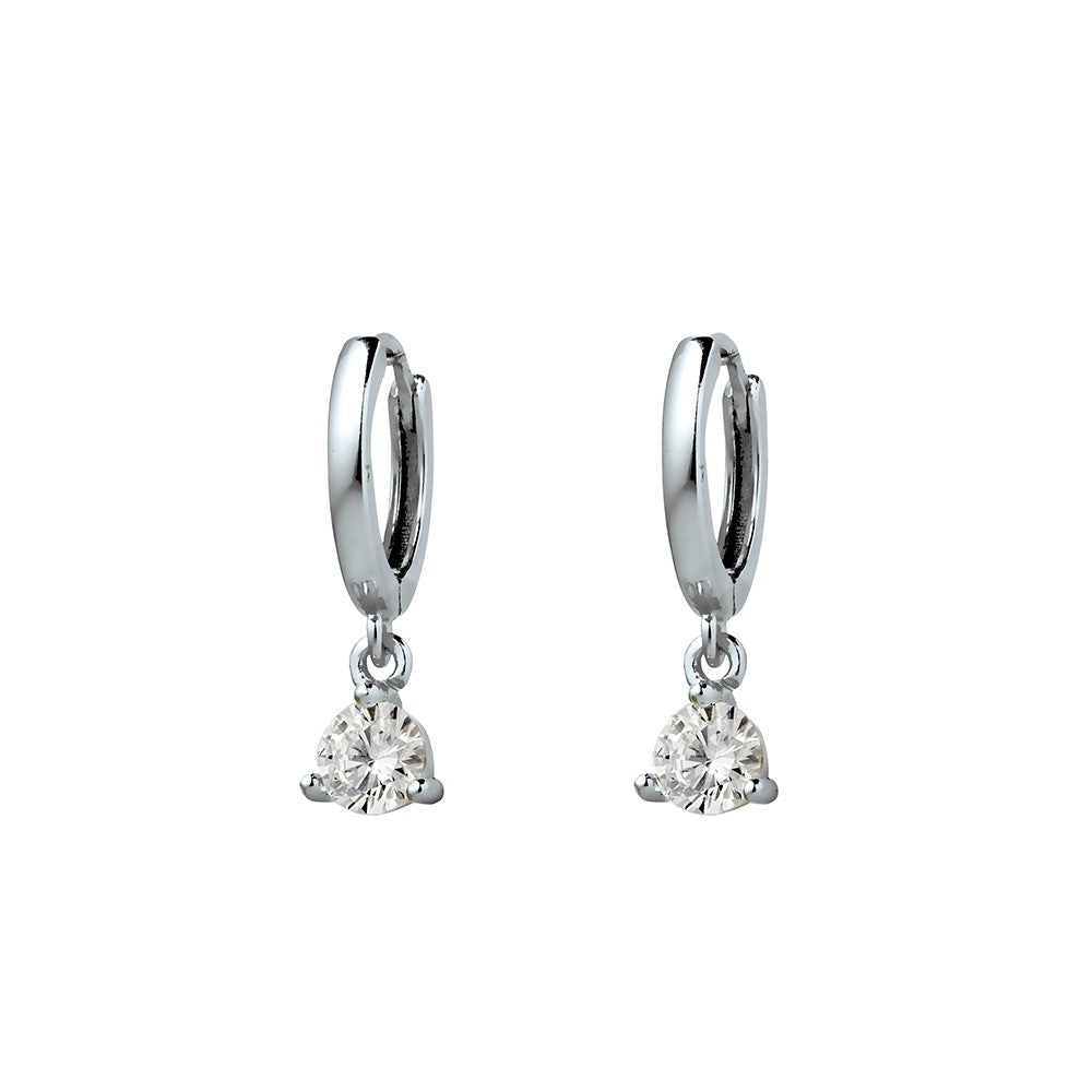 Esme CZ Dangle Huggie Earrings