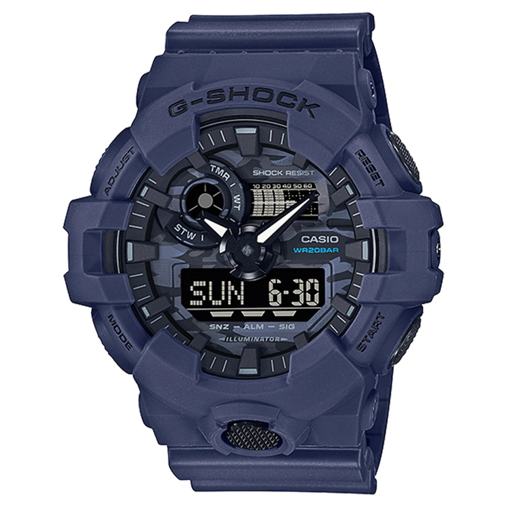 Casio G-Shock Blue Analogue Digital Mens Watch