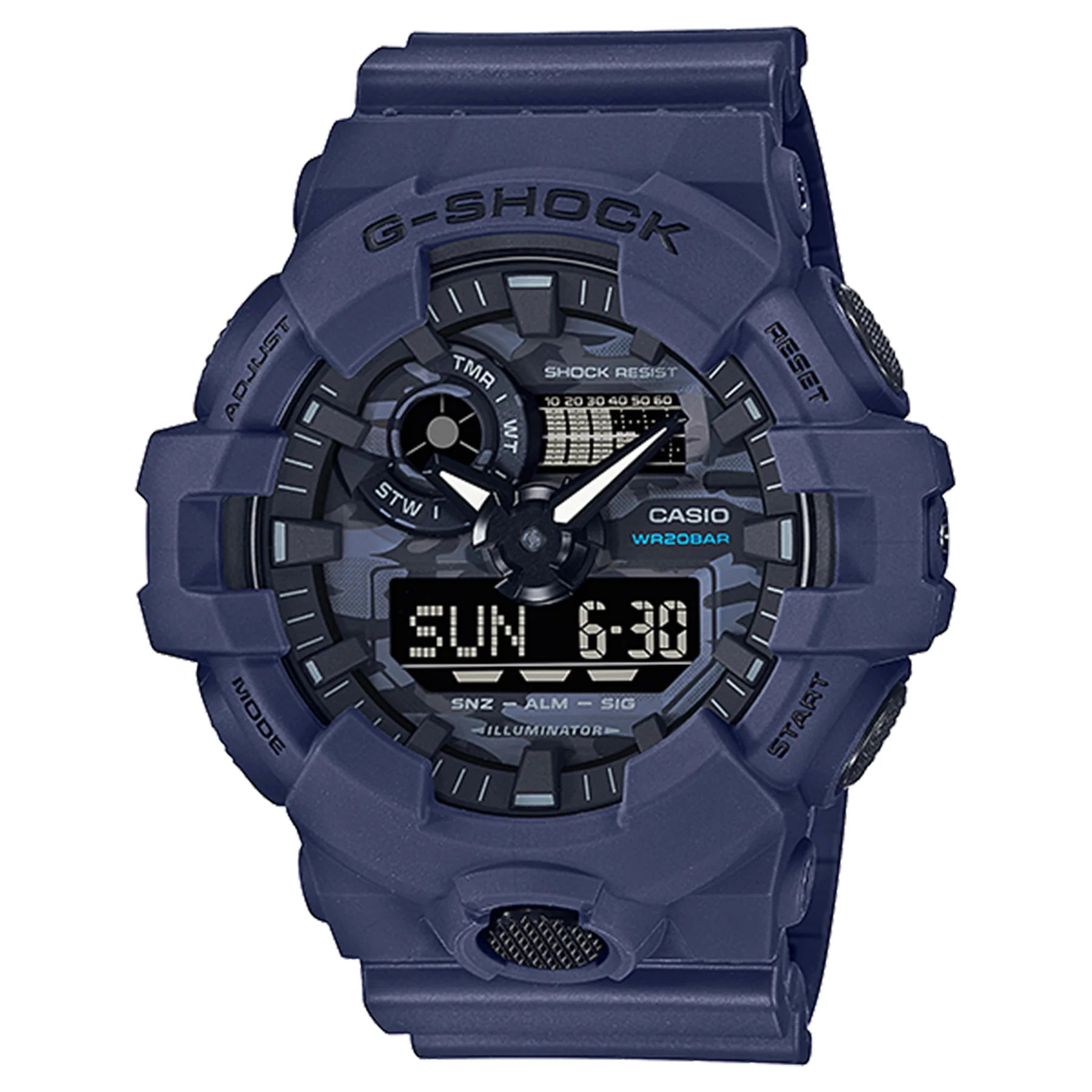 Casio G-Shock Blue Analogue Digital Mens Watch