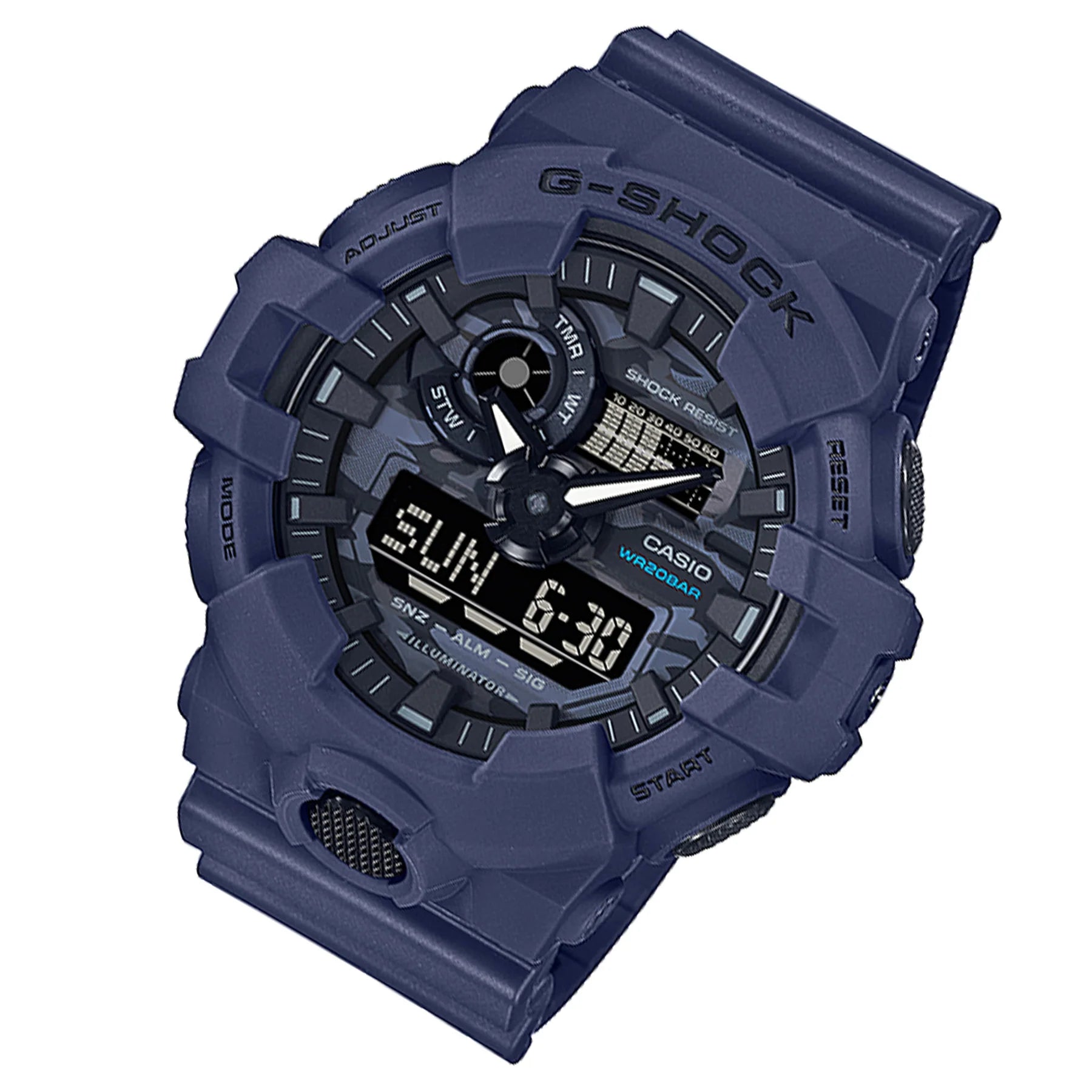 Casio G-Shock Blue Analogue Digital Mens Watch