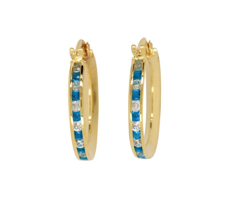 Blue Harper Hoops