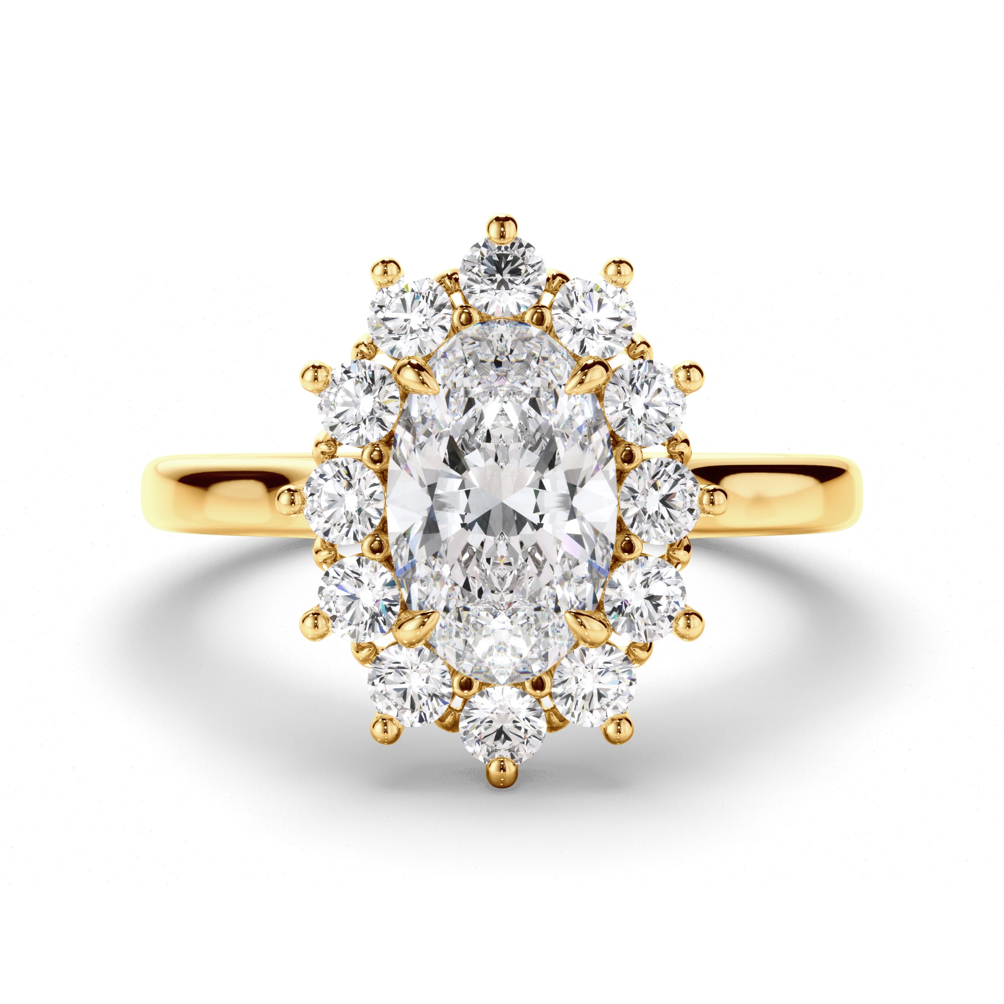 Zenith - Oval Cut Diamond Halo Engagement Ring
