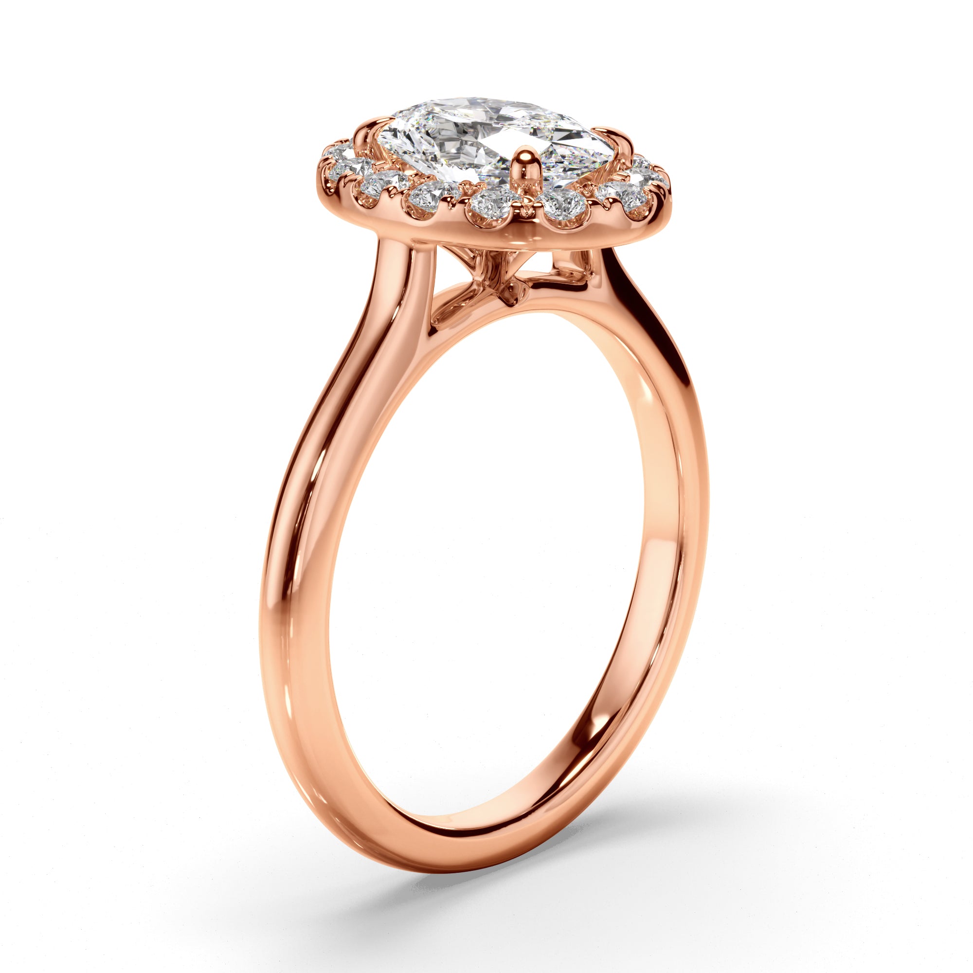 Grace - Oval Cut Diamond Halo Engagement Ring