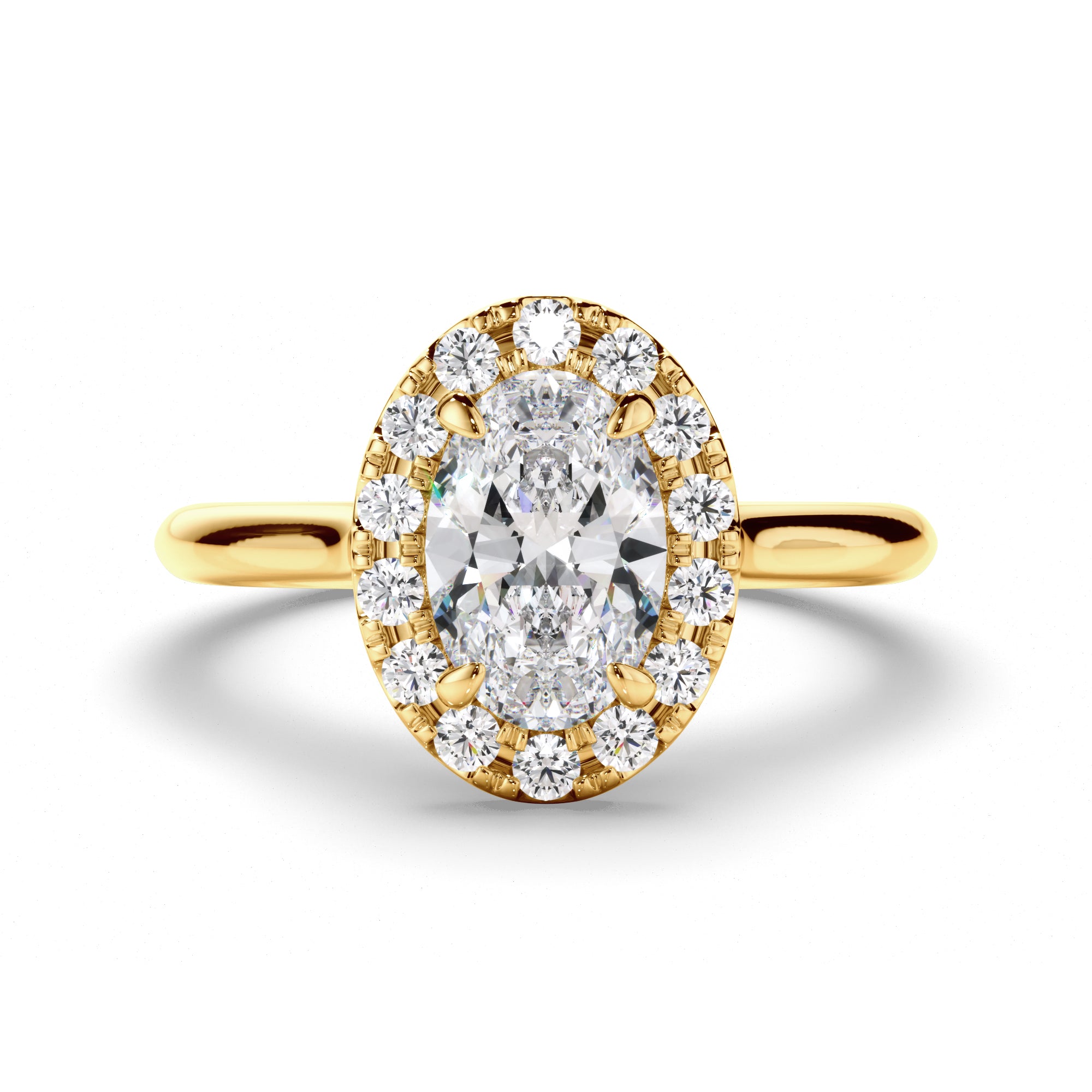Grace - Oval Cut Diamond Halo Engagement Ring