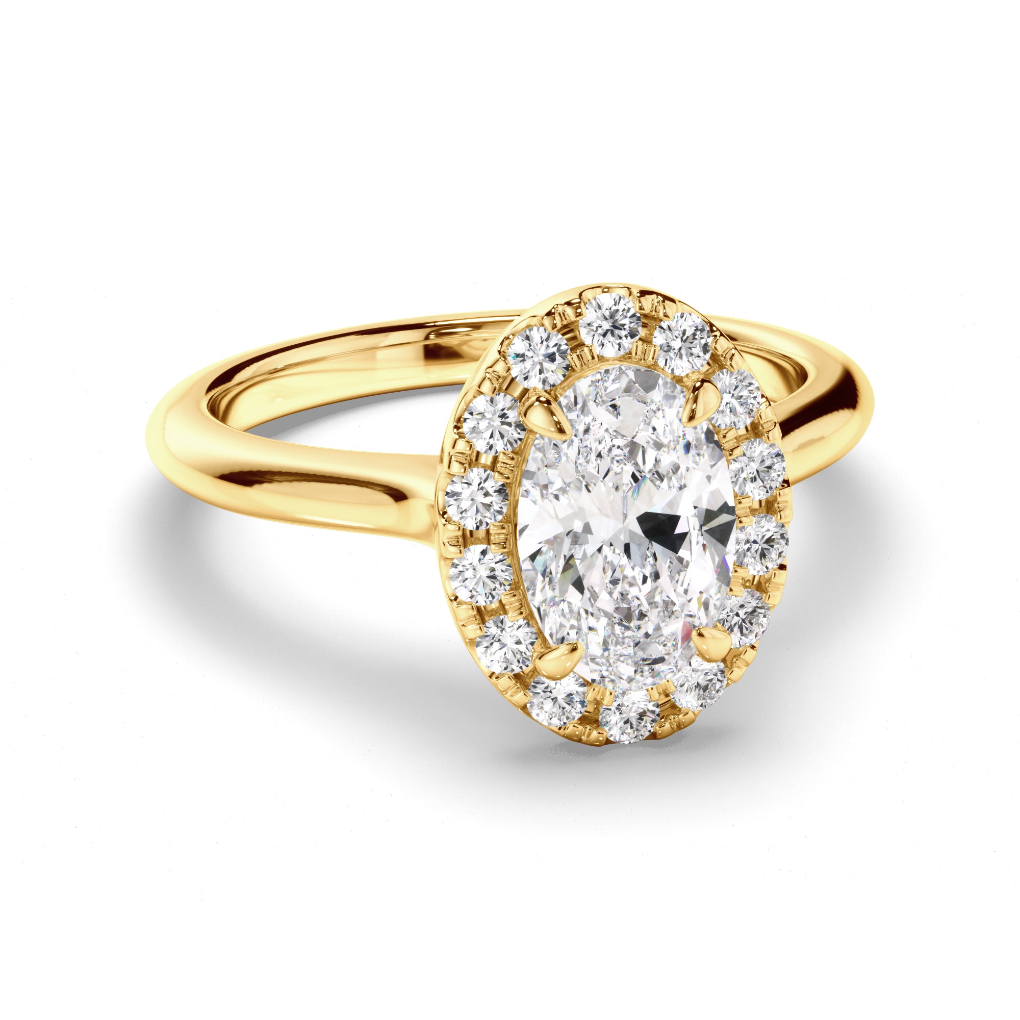 Grace - Oval Cut Diamond Halo Engagement Ring