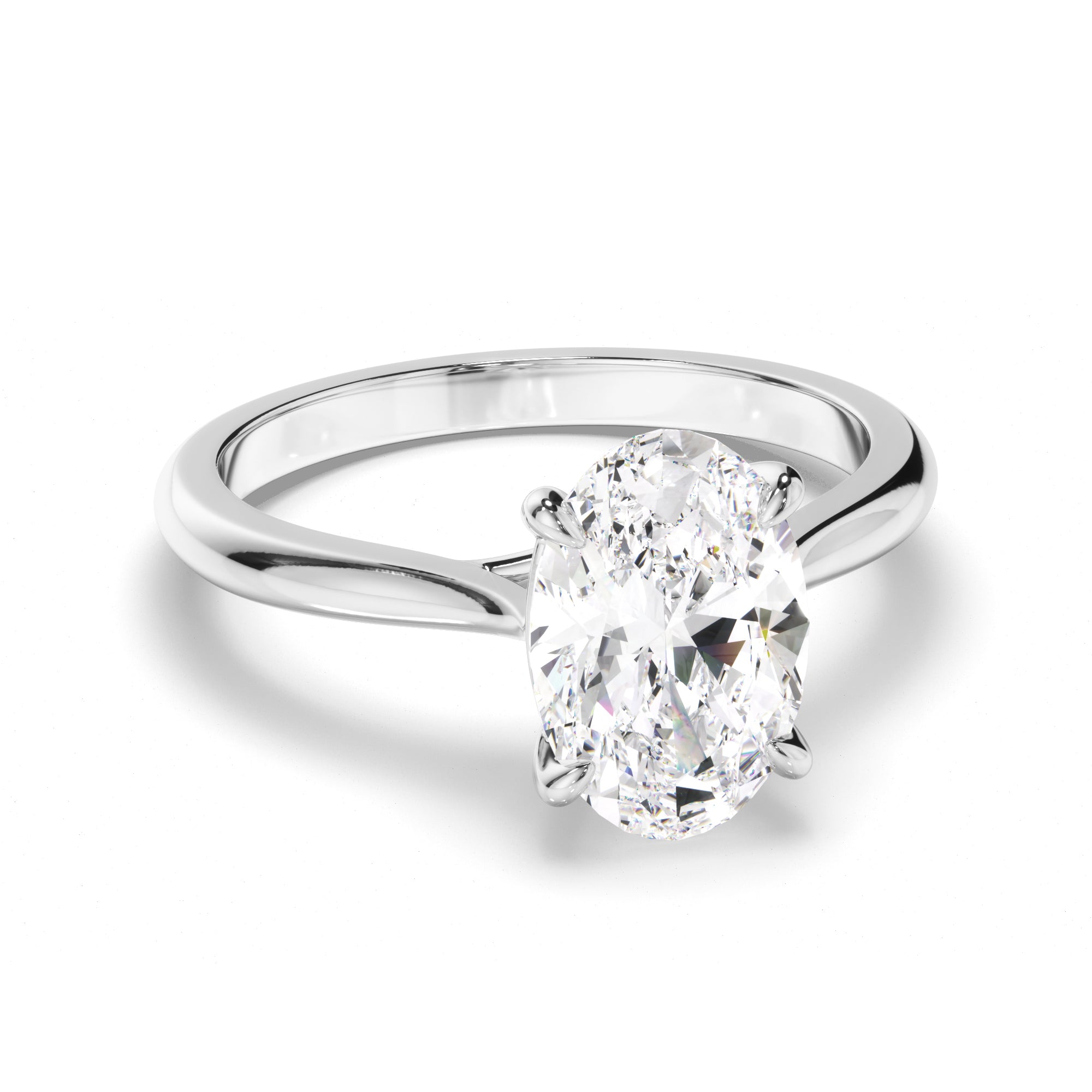 Eden - Oval Cut Diamond Solitaire Engagement Ring