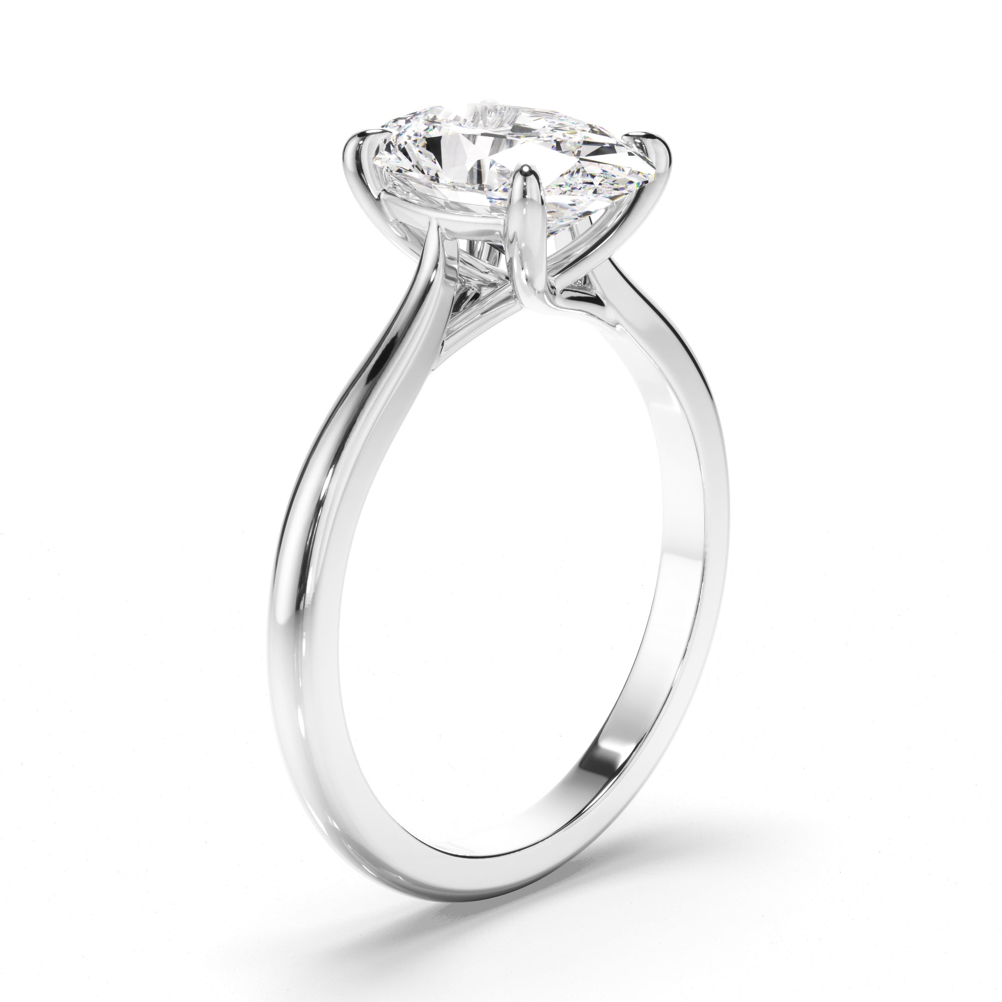 Eden - Oval Cut Diamond Solitaire Engagement Ring