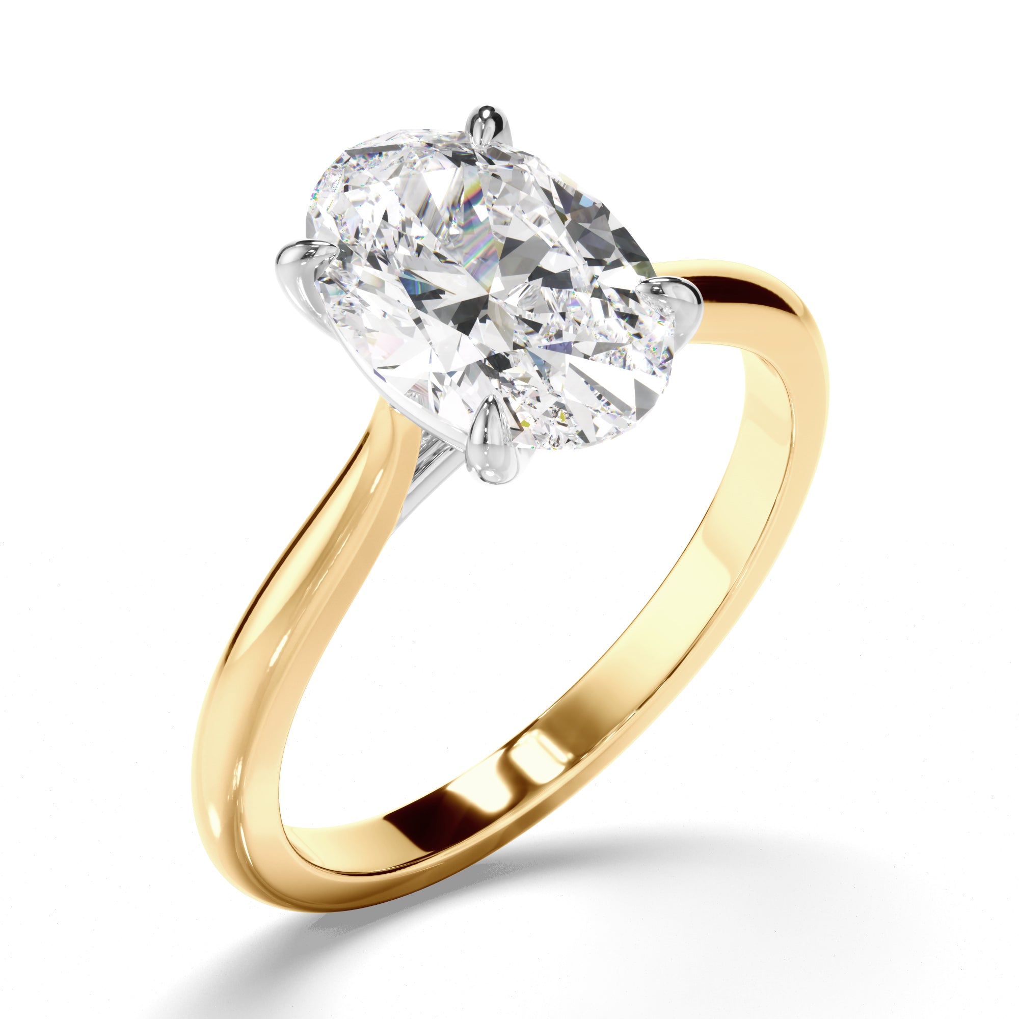 Eden - Oval Cut Diamond Solitaire Engagement Ring
