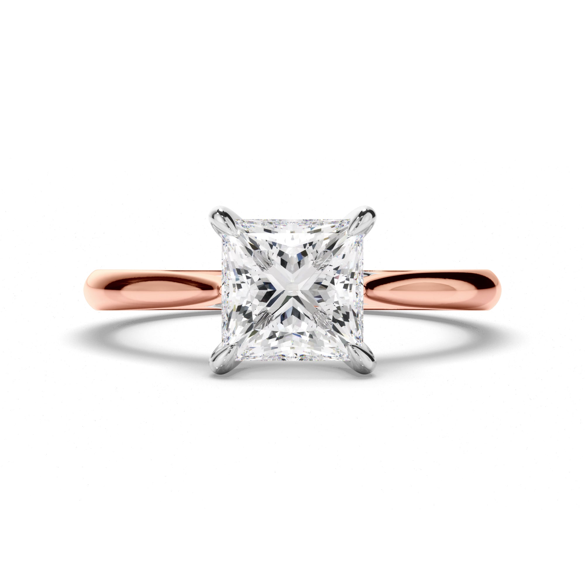 Gabrielle - Princess Cut Diamond Solitaire Engagement Ring