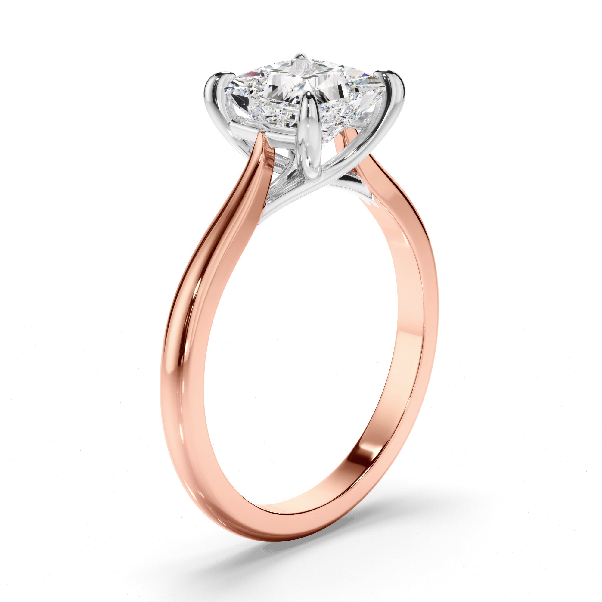 Gabrielle - Princess Cut Diamond Solitaire Engagement Ring
