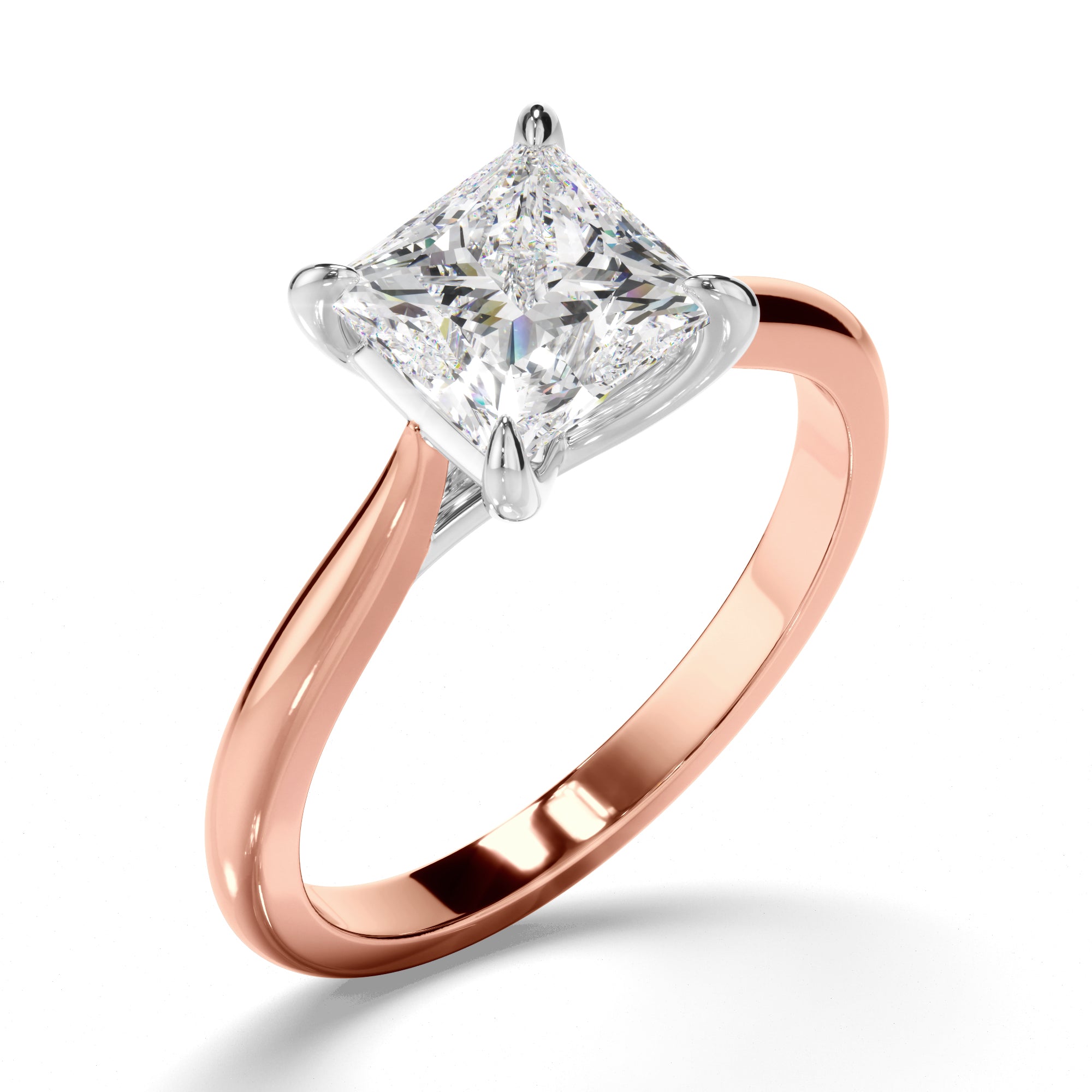 Gabrielle - Princess Cut Diamond Solitaire Engagement Ring