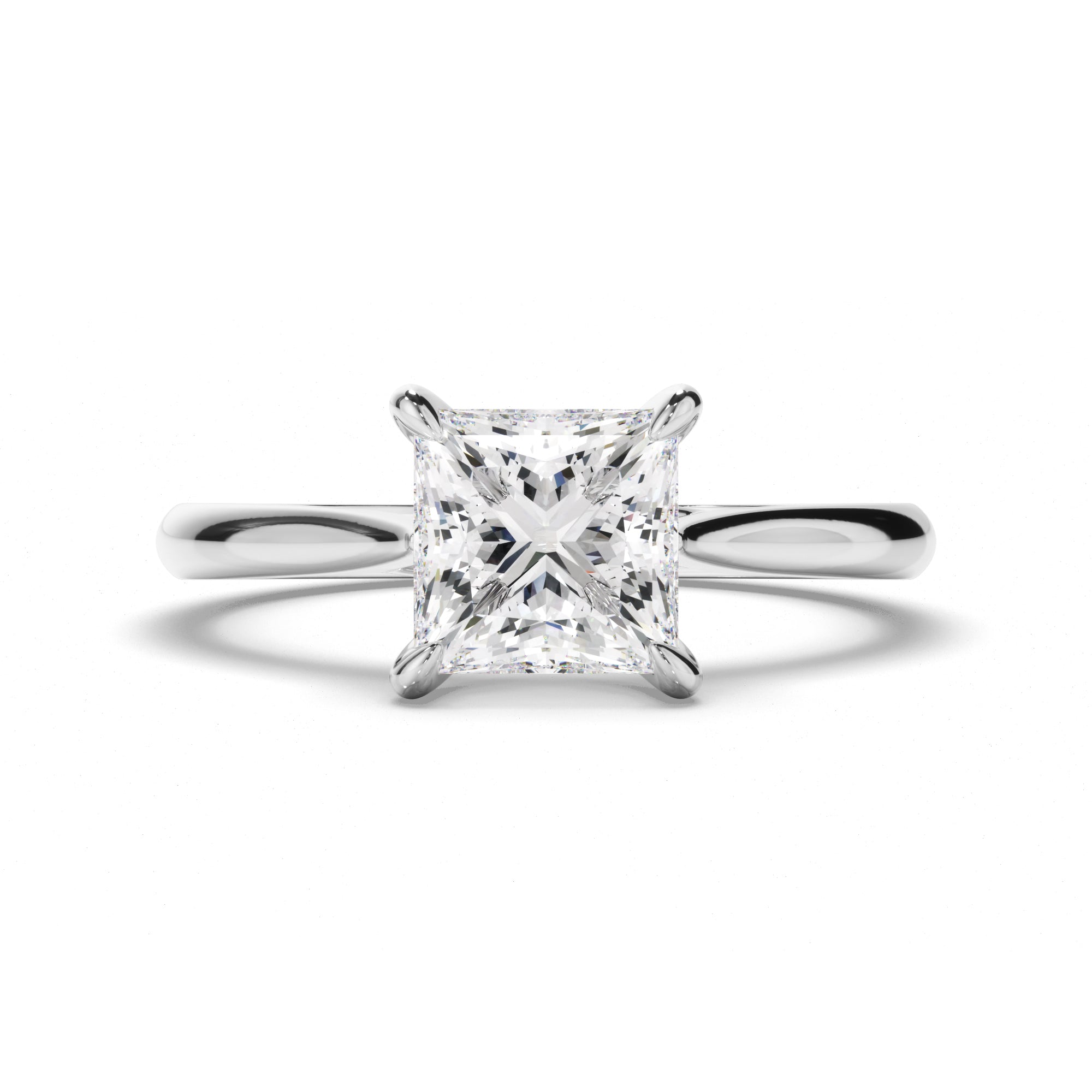 Gabrielle - Princess Cut Diamond Solitaire Engagement Ring