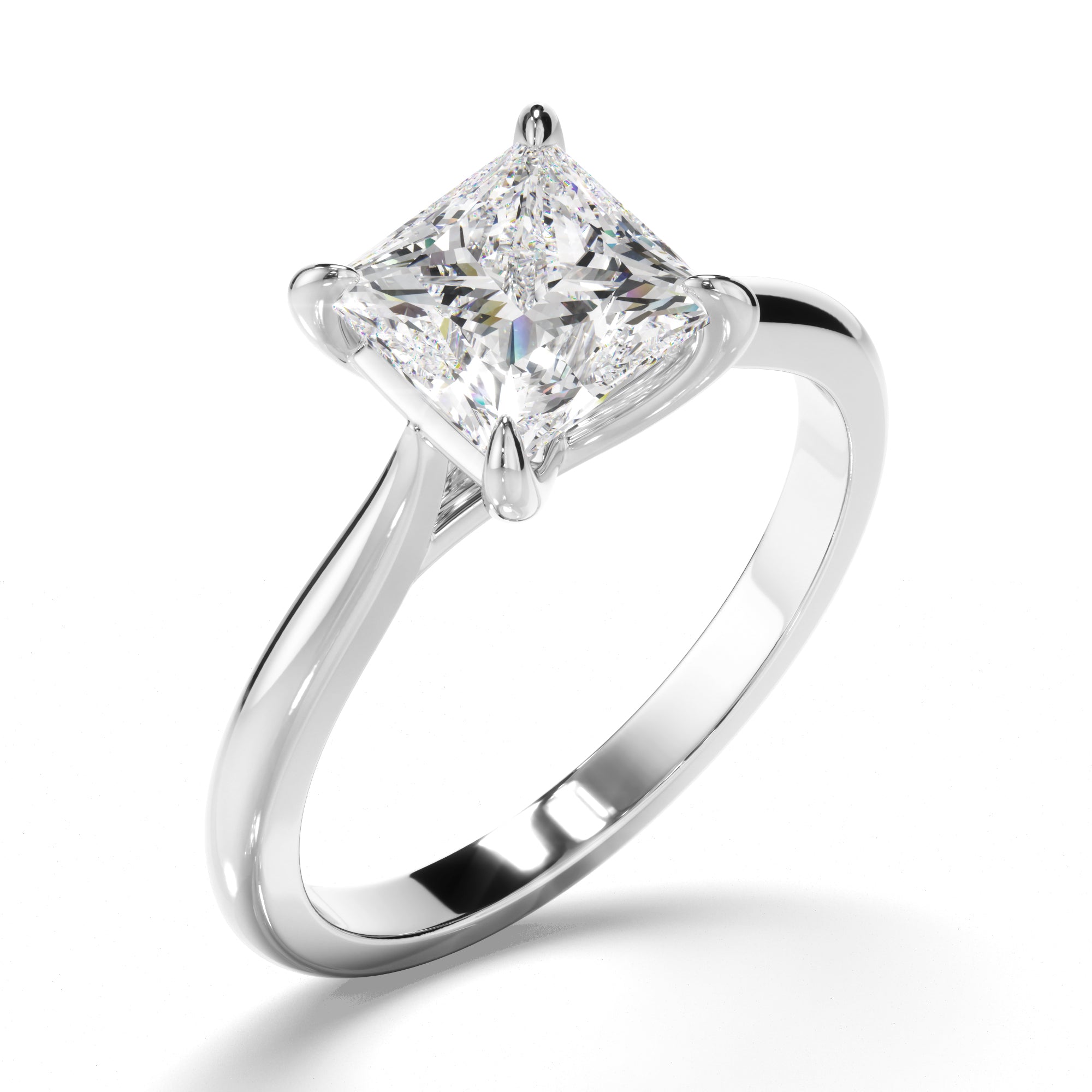 Gabrielle - Princess Cut Diamond Solitaire Engagement Ring