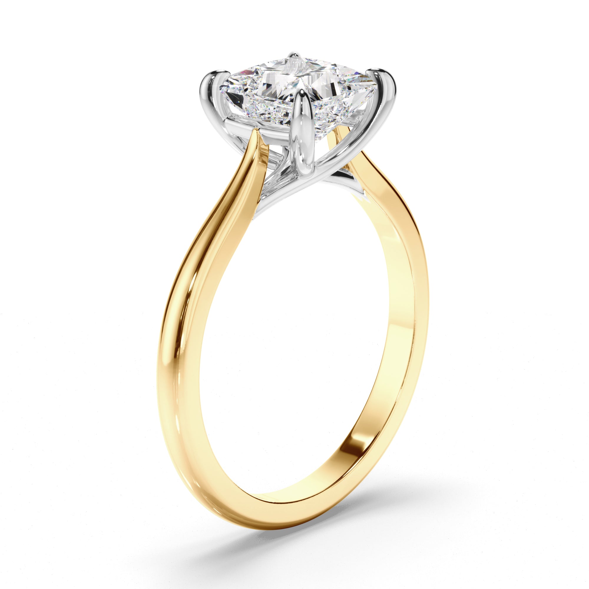Gabrielle - Princess Cut Diamond Solitaire Engagement Ring