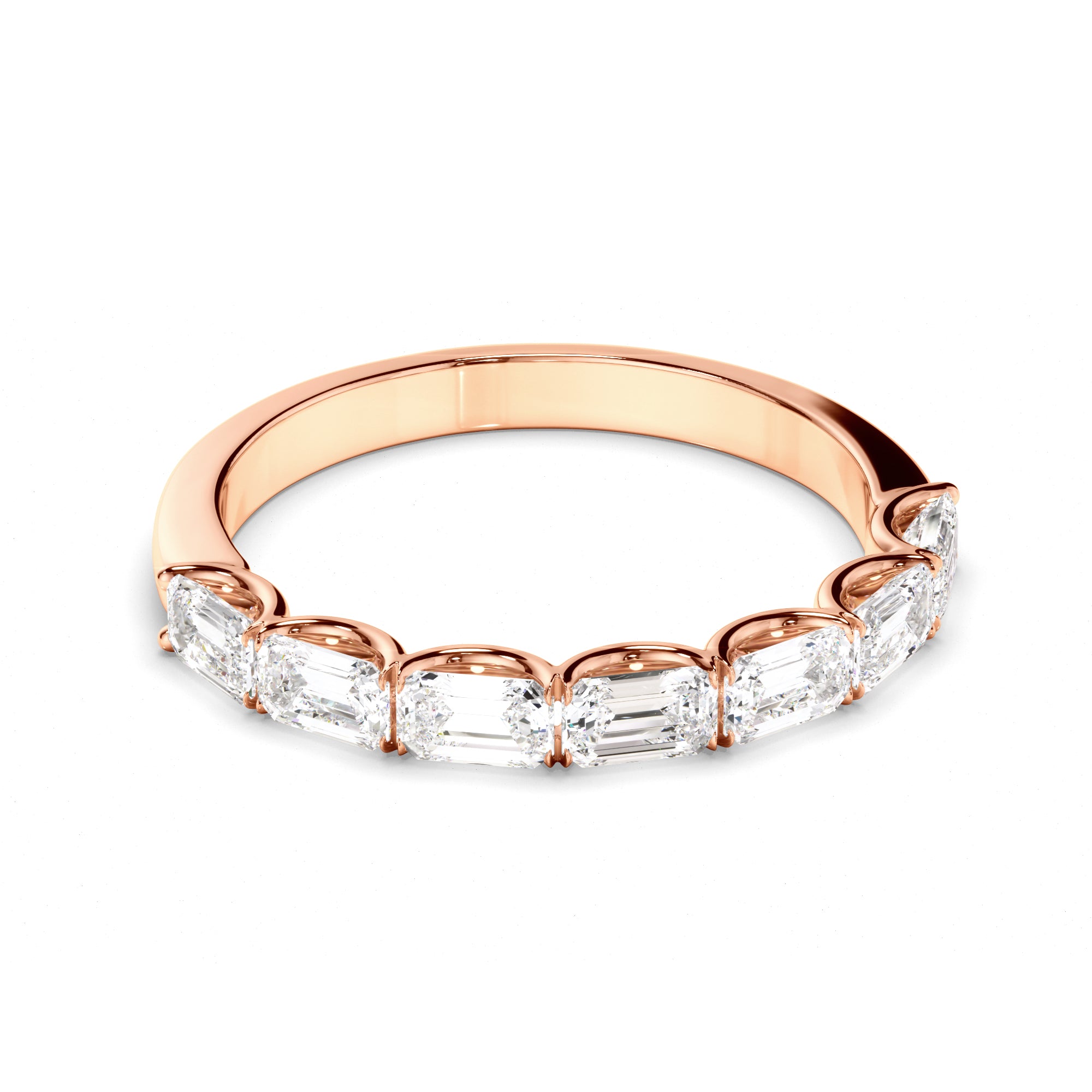Arielle - Emerald Cut Diamond Anniversary Ring