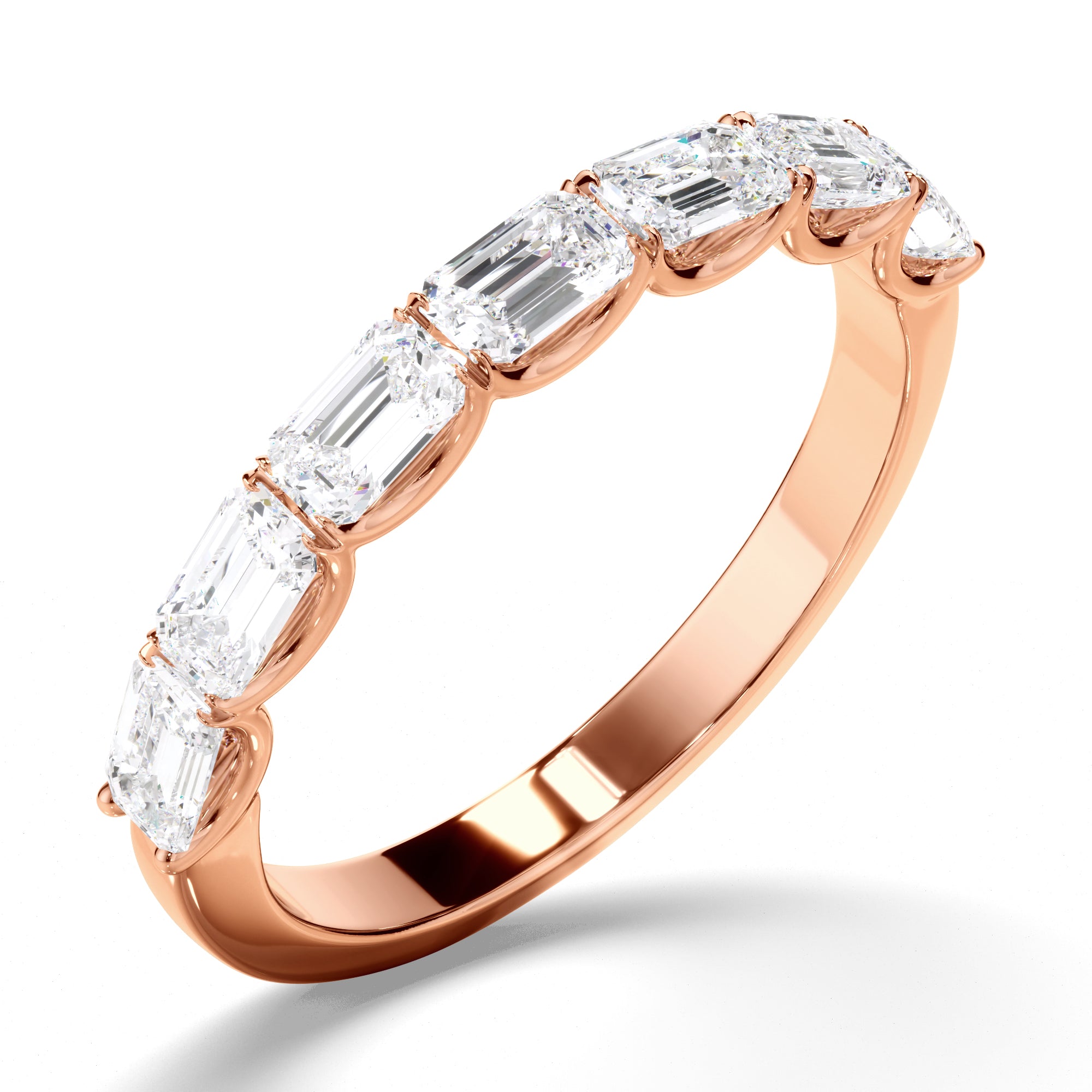 Arielle - Emerald Cut Diamond Anniversary Ring