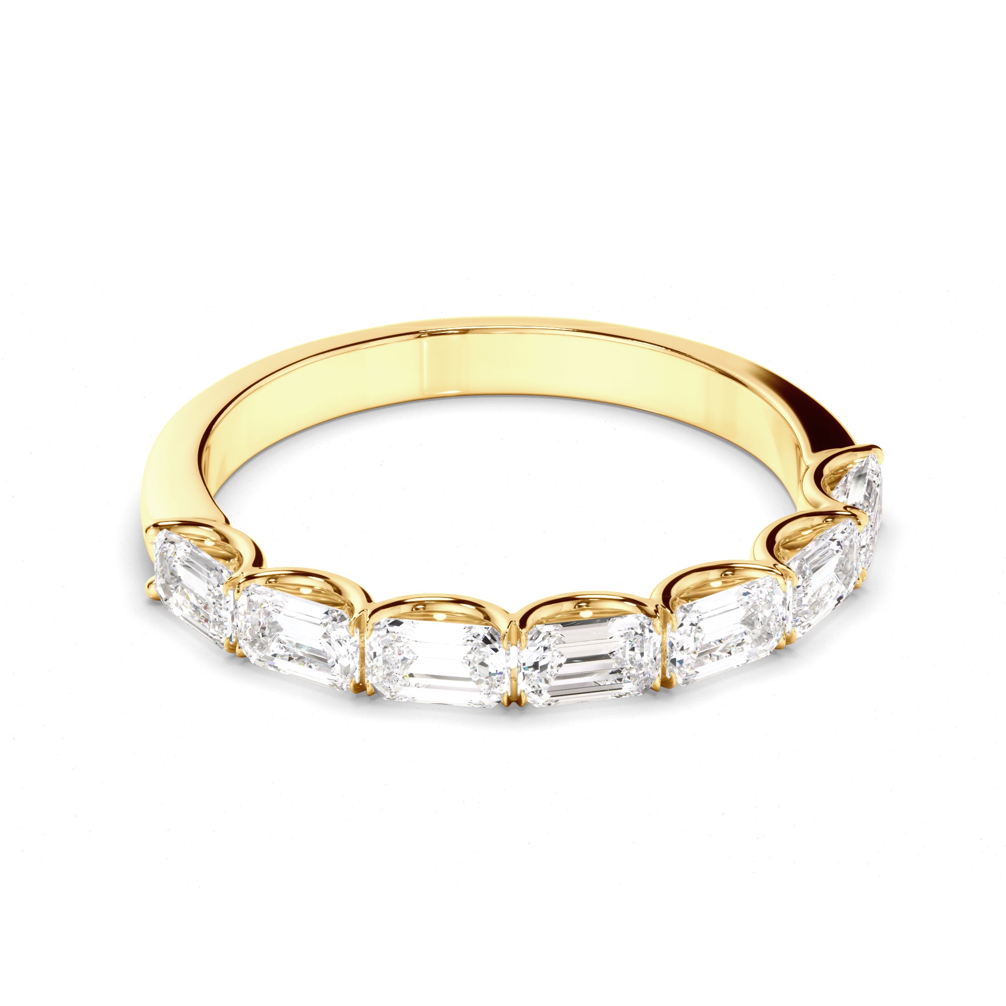 Arielle - Emerald Cut Diamond Anniversary Ring
