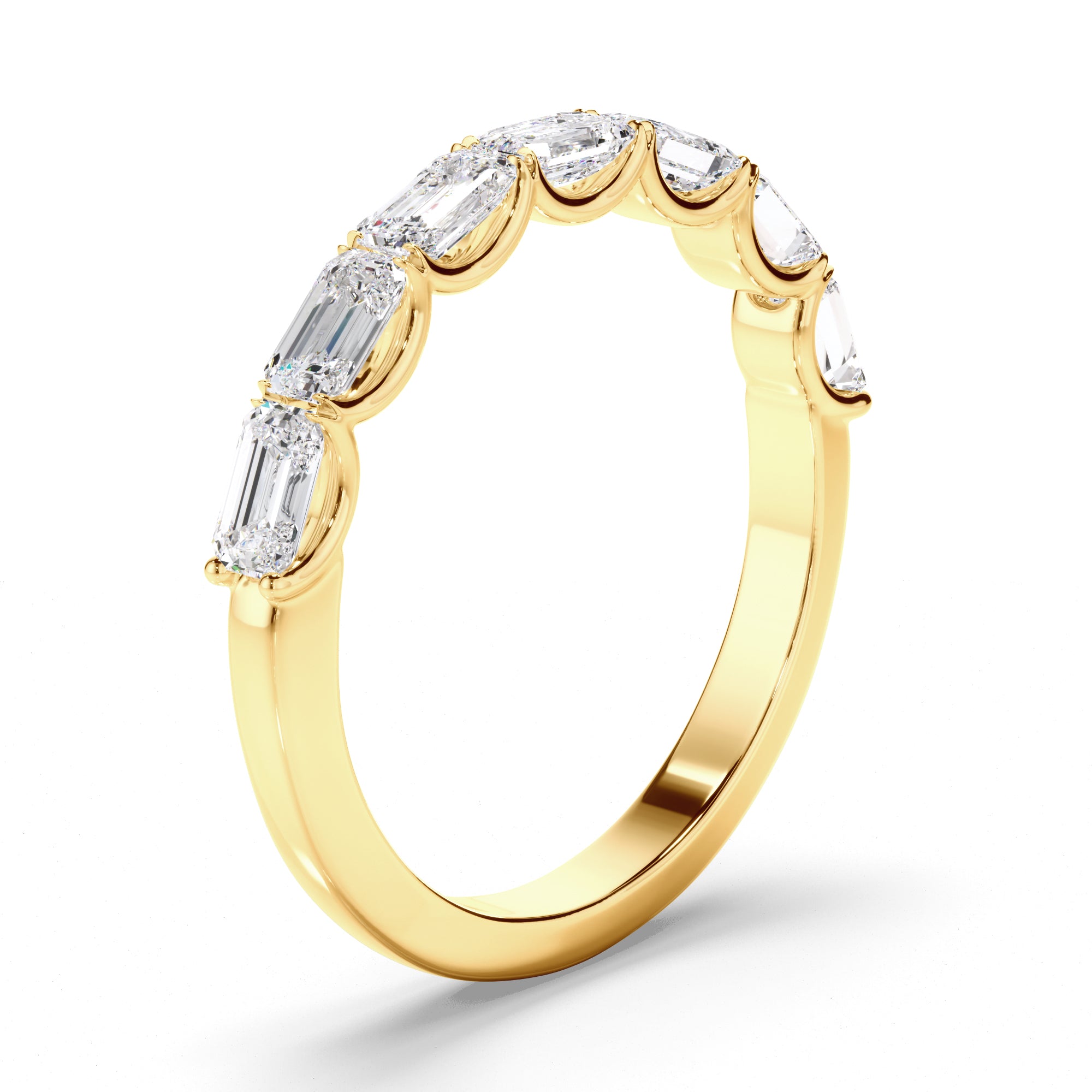 Arielle - Emerald Cut Diamond Anniversary Ring