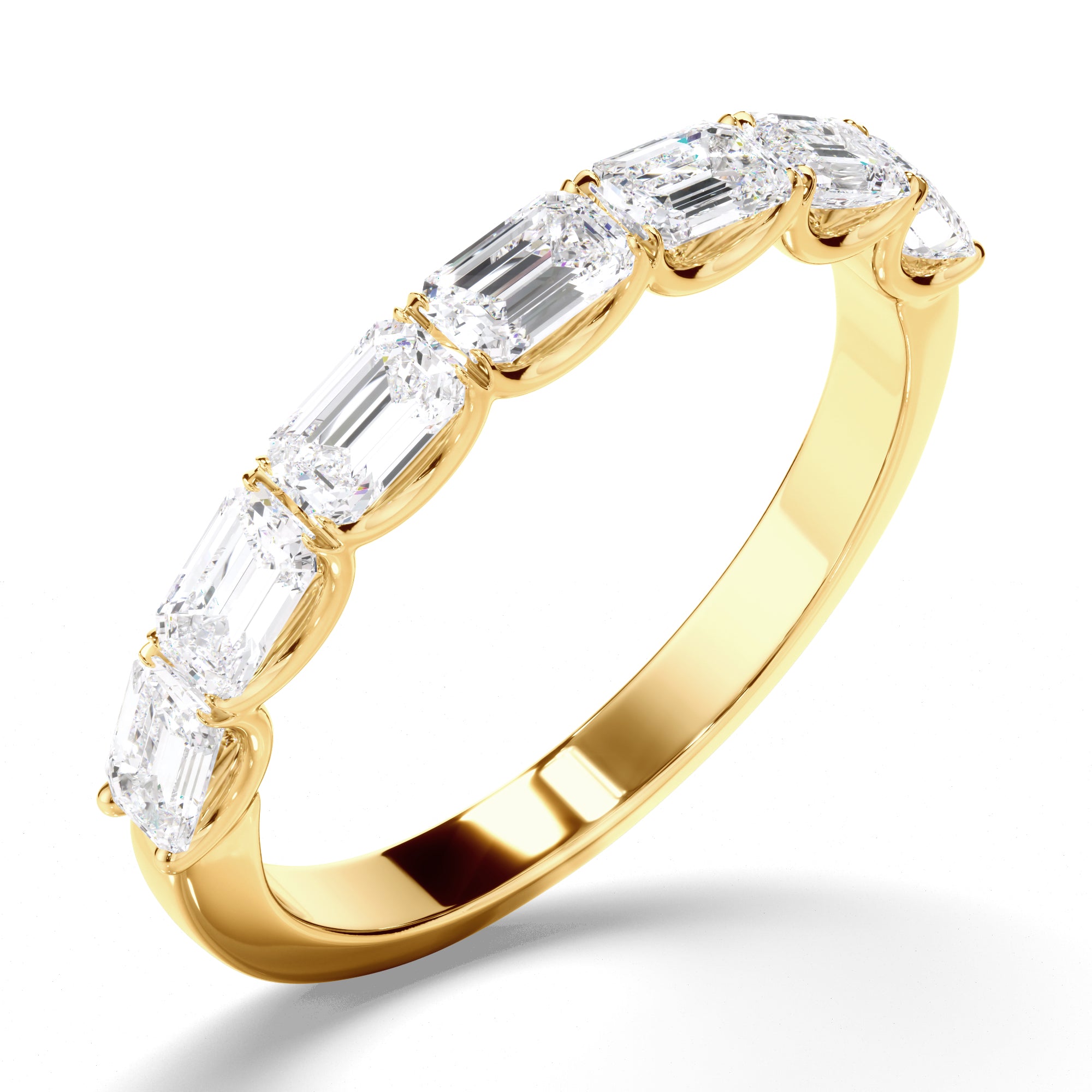 Arielle - Emerald Cut Diamond Anniversary Ring