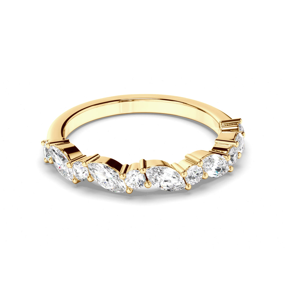 Rosabelle - Round Brilliant & Marquise Cut Diamond Anniversary Ring
