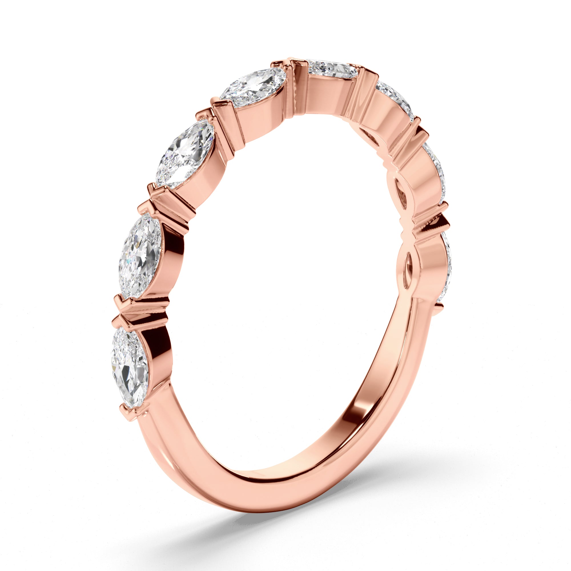 Bianca - Marquise Cut Diamond Wedding Ring