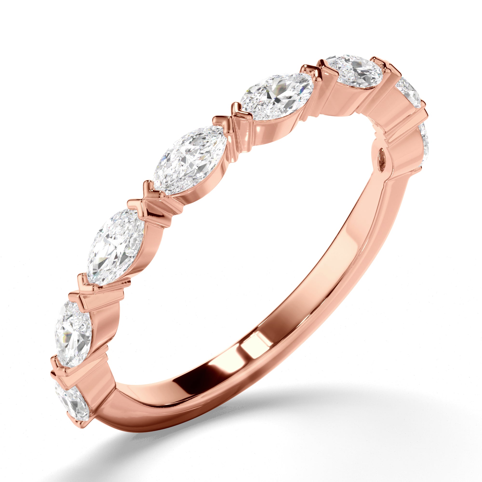 Bianca - Marquise Cut Diamond Wedding Ring
