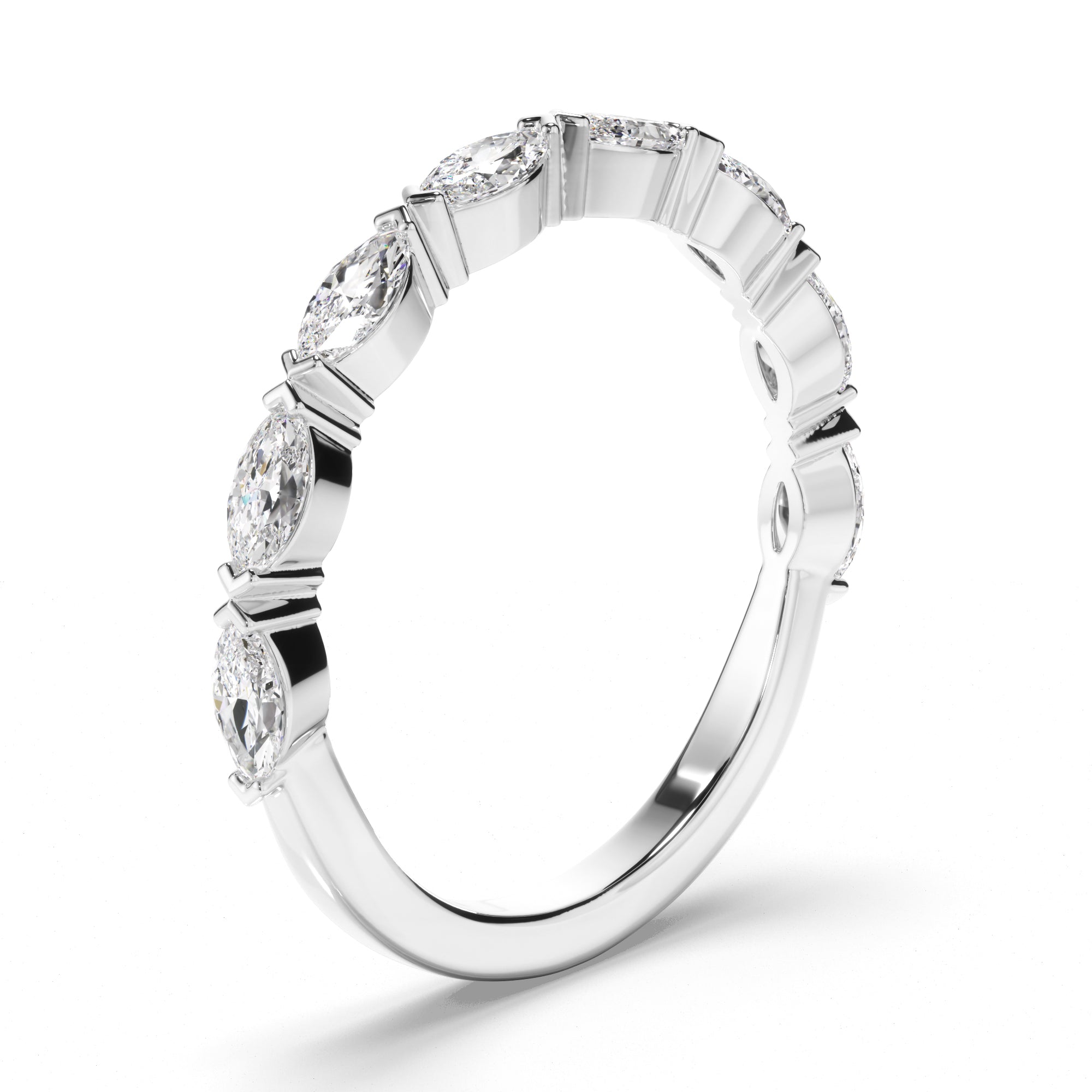 Bianca - Marquise Cut Diamond Wedding Ring