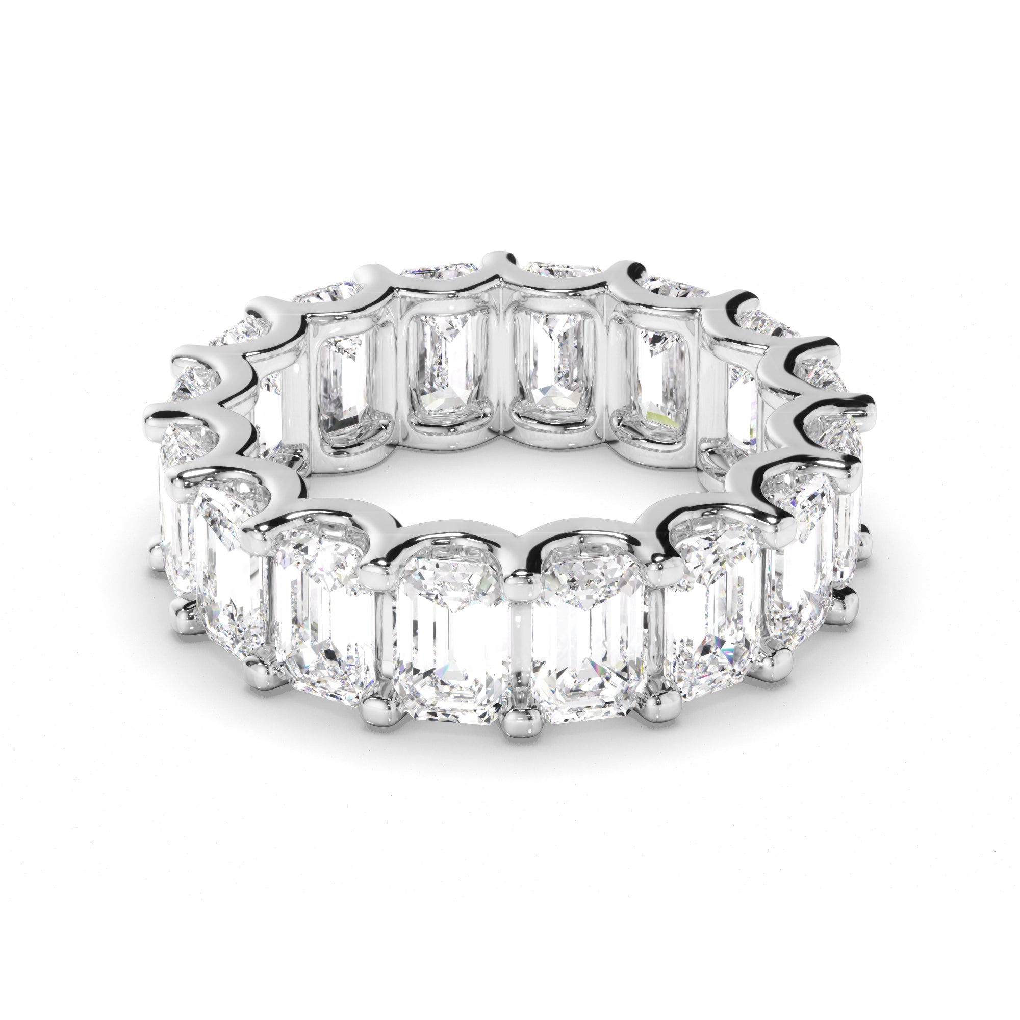 Giselle - Emerald Cut Diamond Eternity Ring