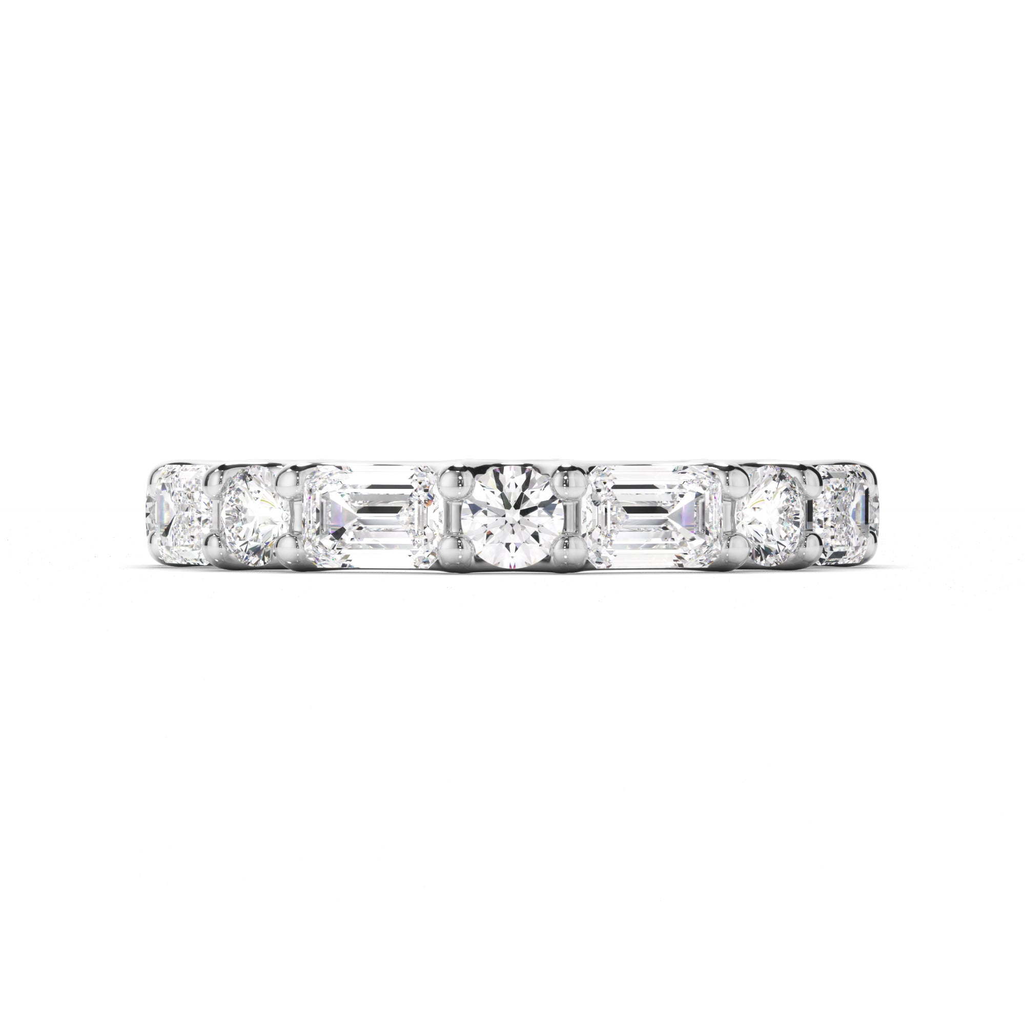 Haven - Round Brilliant & Emerald Cut Diamond Eternity Ring