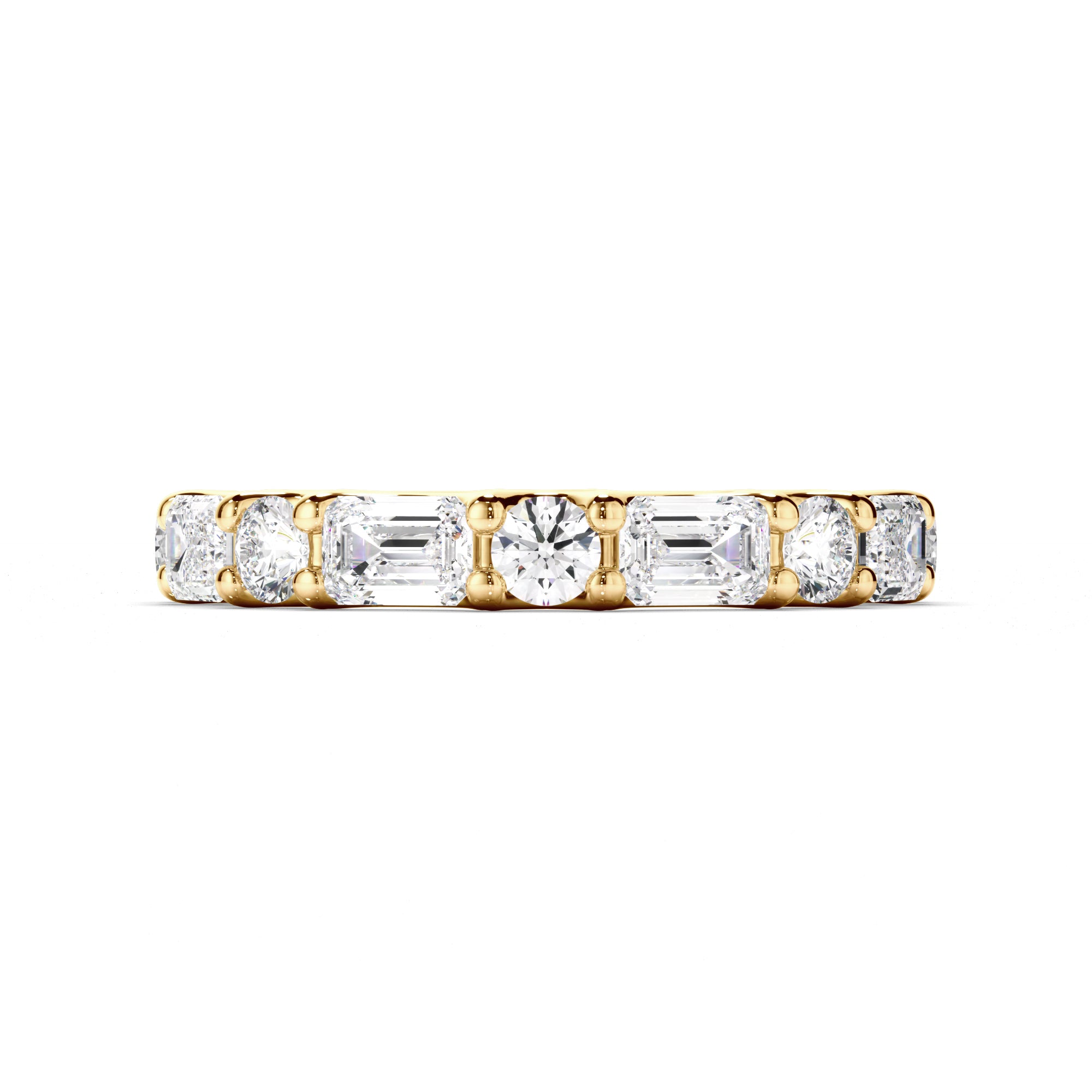 Haven - Round Brilliant & Emerald Cut Diamond Eternity Ring