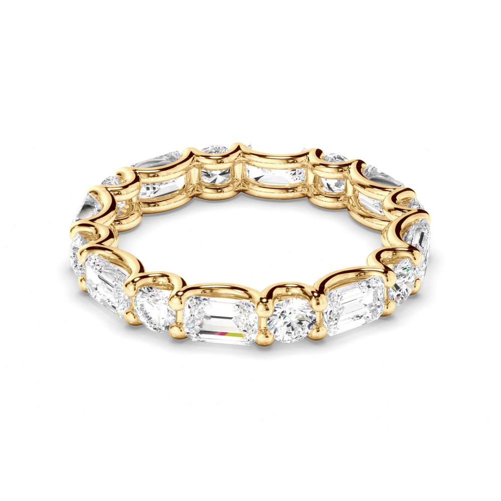Haven - Round Brilliant & Emerald Cut Diamond Eternity Ring