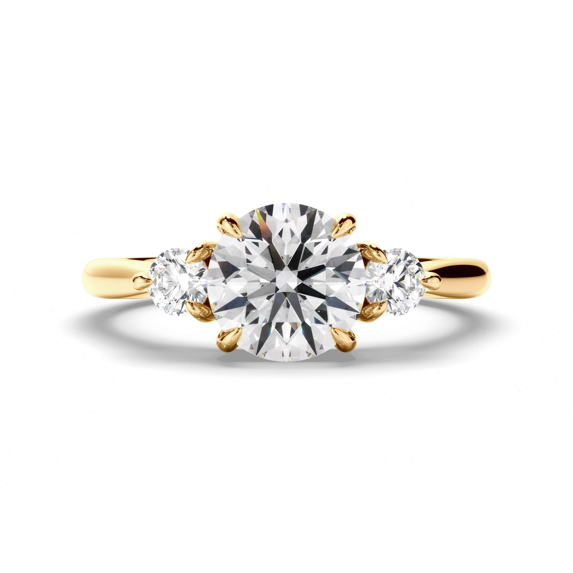 Mirabella - Round Brilliant Cut Diamond Trilogy Engagement Ring