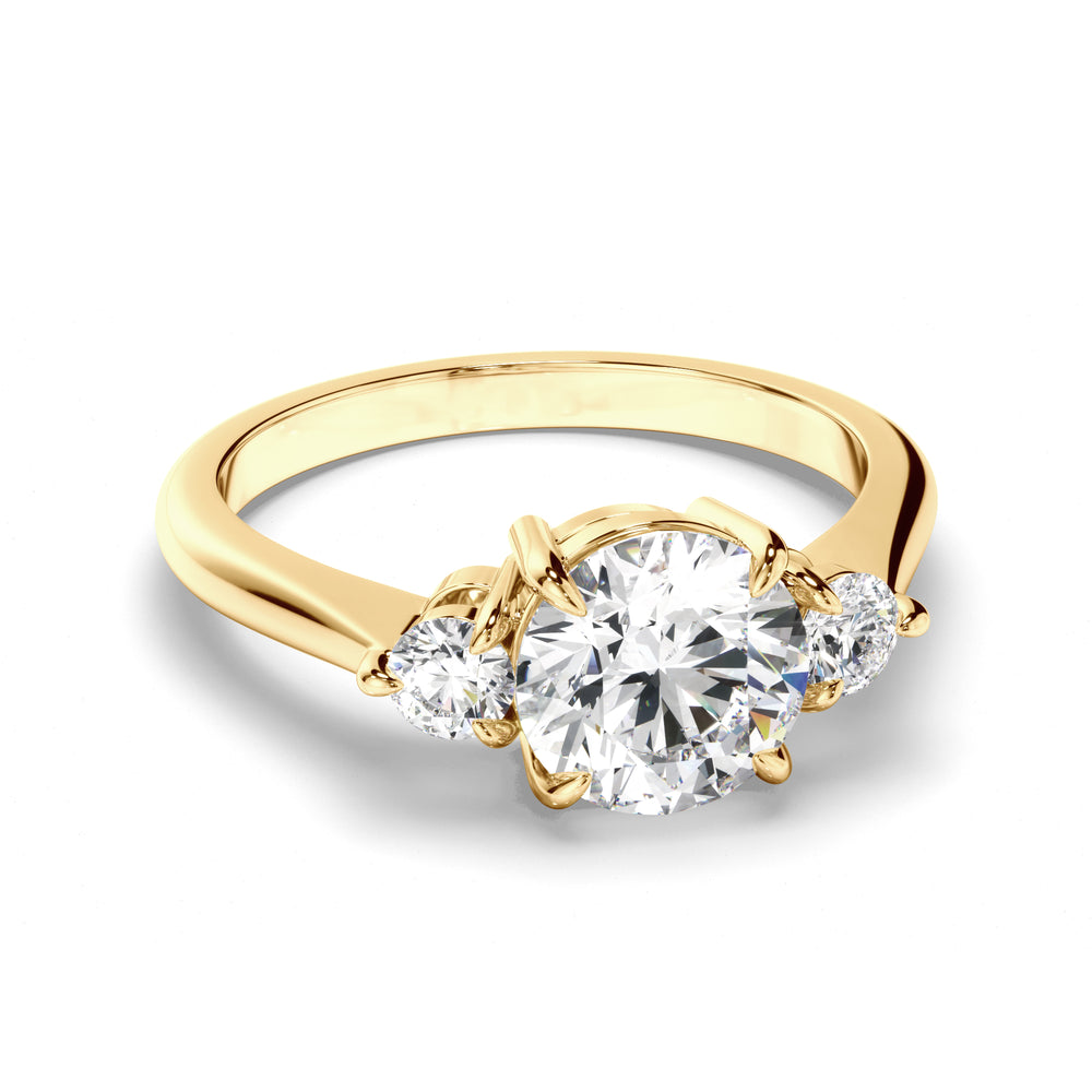Mirabella - Round Brilliant Cut Diamond Trilogy Engagement Ring