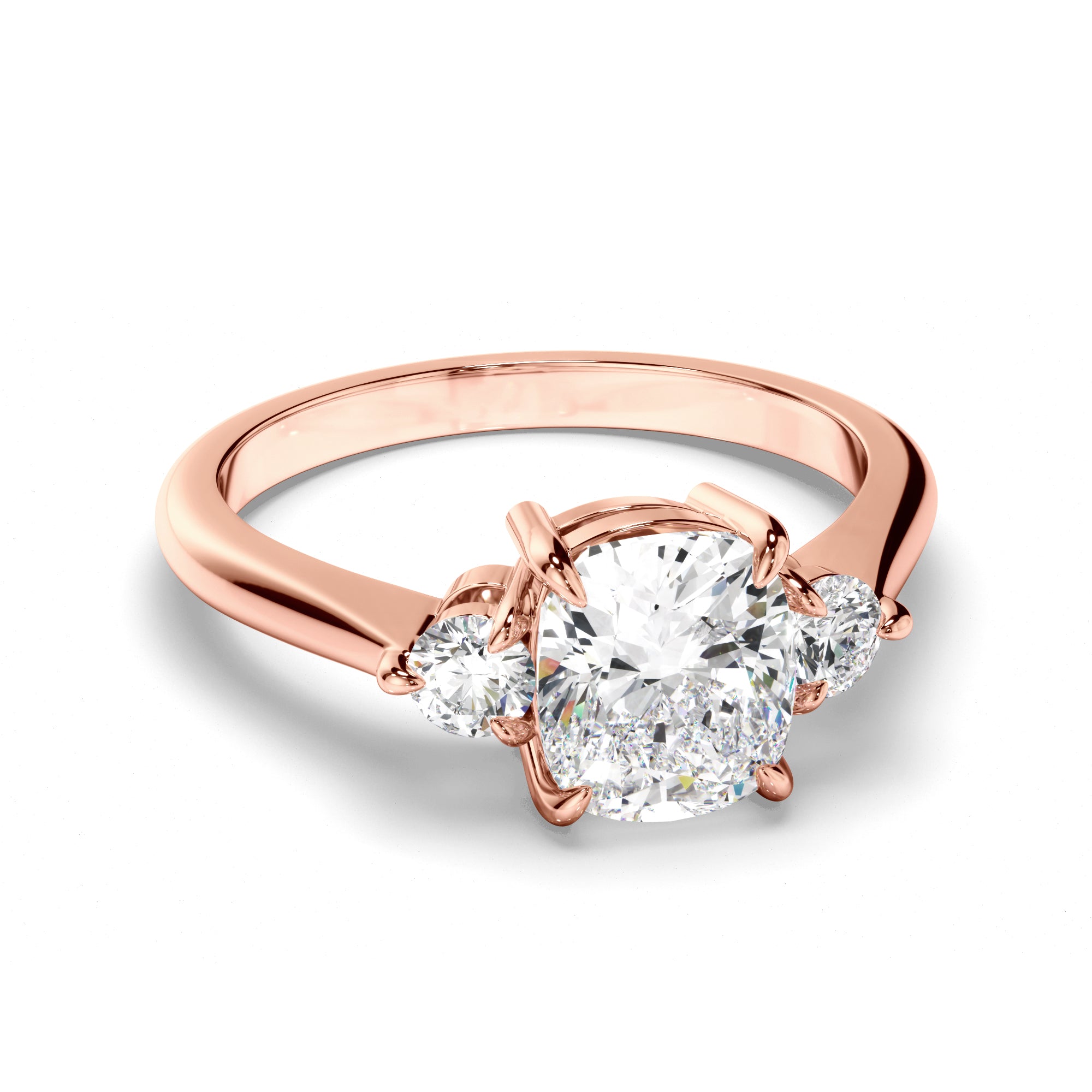 Rosanna - Cushion Cut Diamond Trilogy Engagement Ring